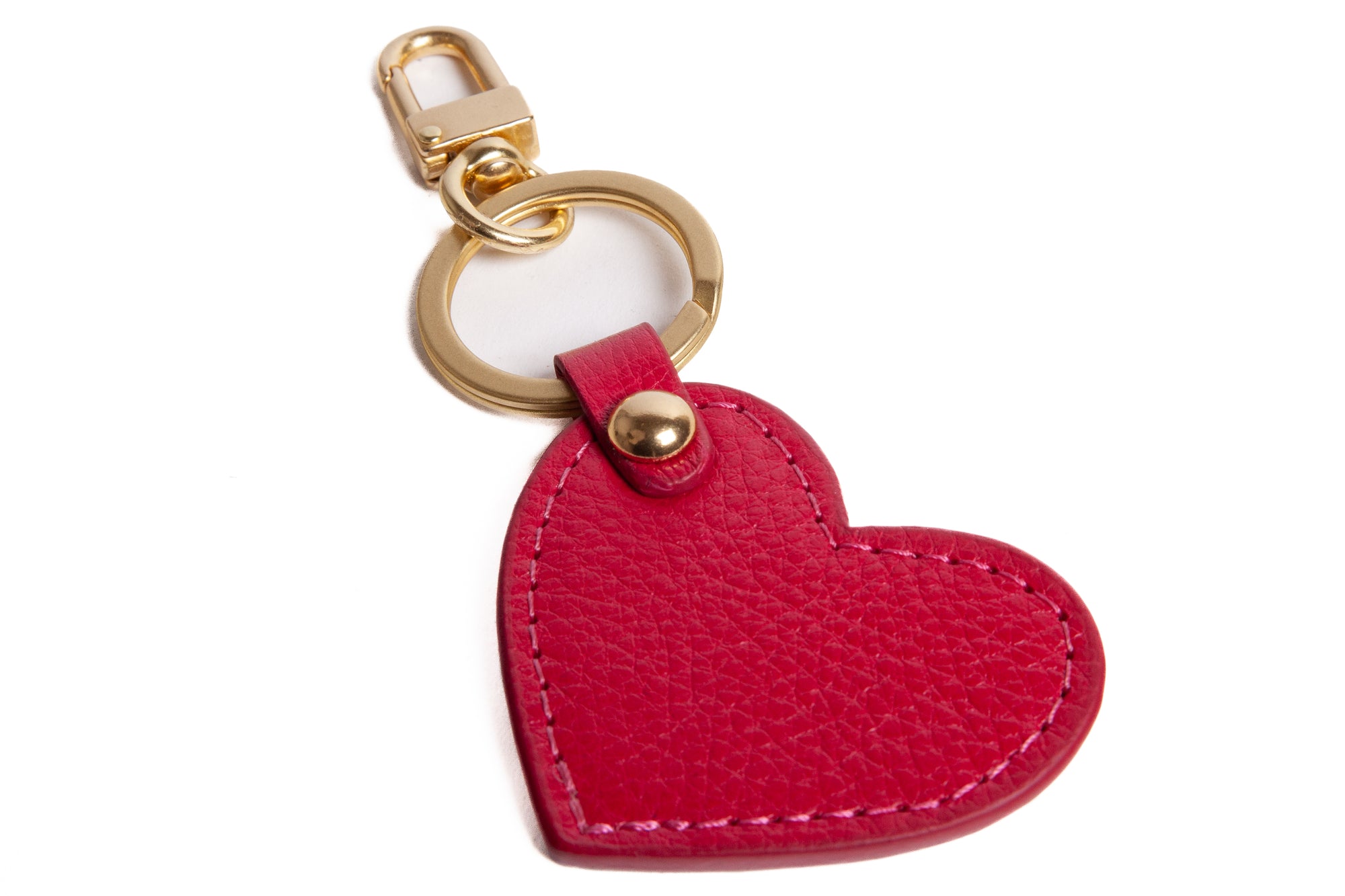 The Lotuff Heart Keychain Raspberry