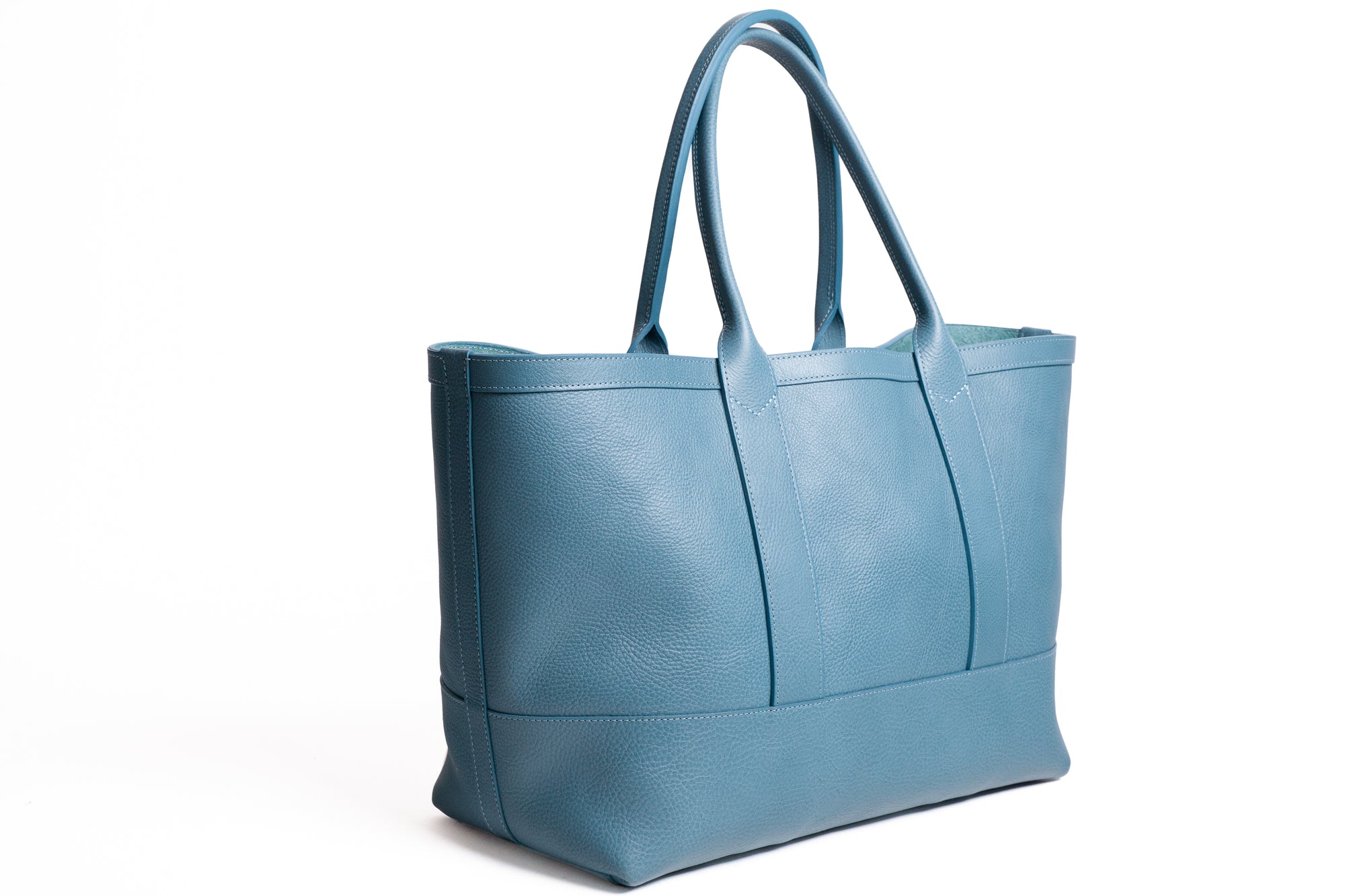 Medium Leather Tote Glacier