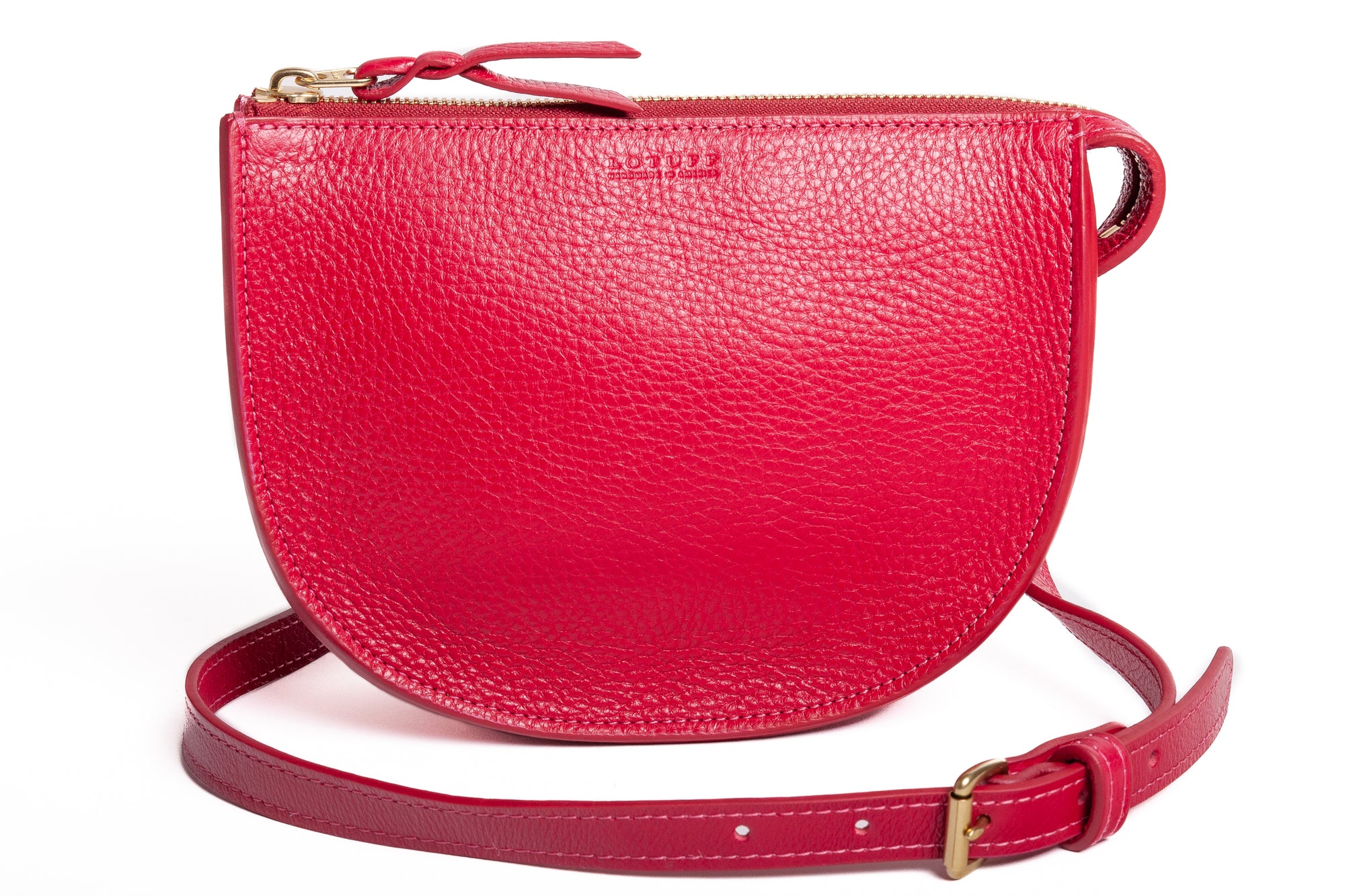 The Mini Luna Belt Bag Raspberry-Natural