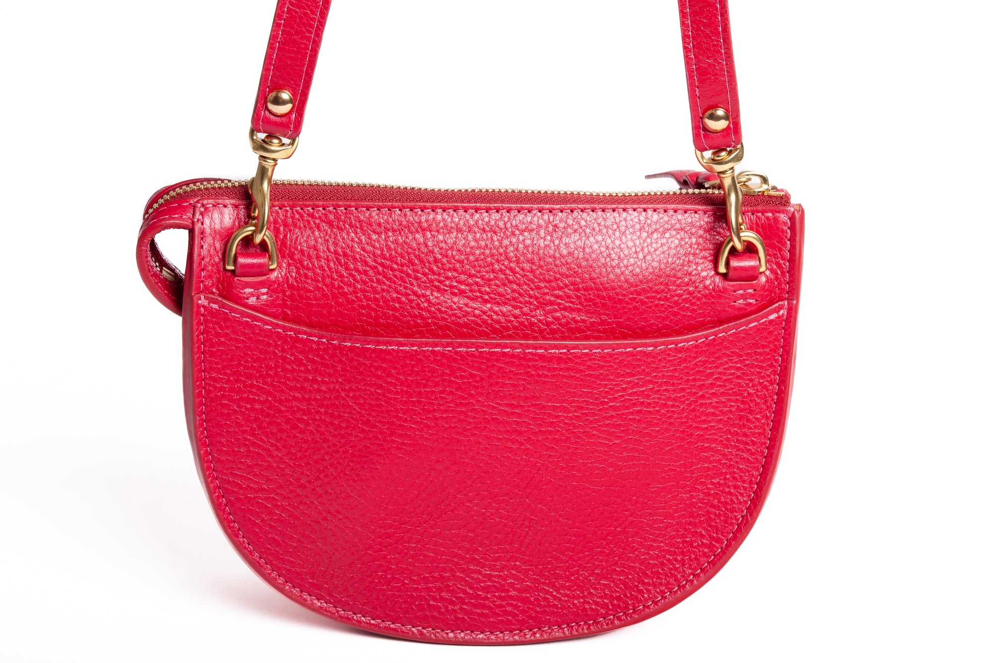 The Mini Luna Belt Bag Raspberry-Natural