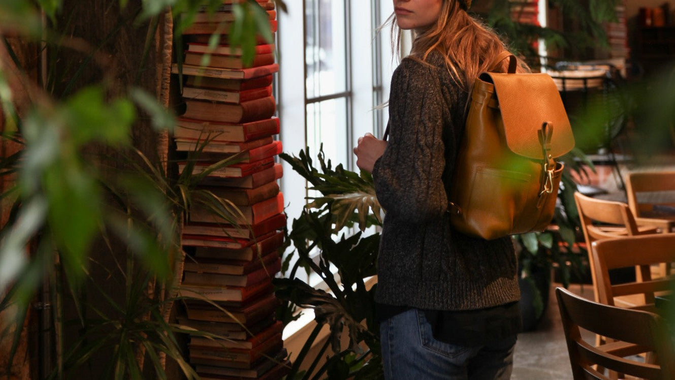 Lifestyle of Leather No. 5 Knapsack Cumin