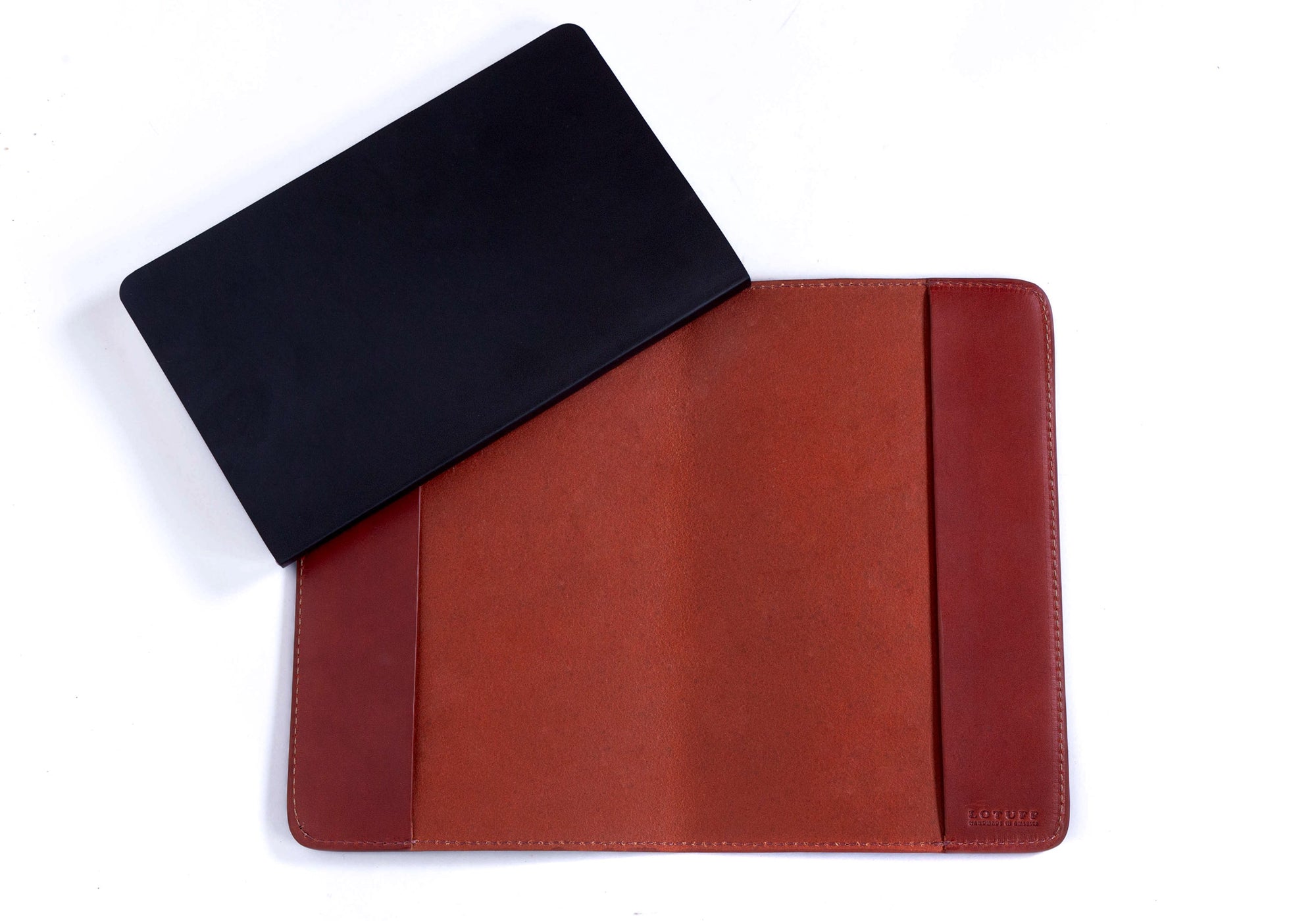 Open of Classic Journal Cover Cognac Bridle