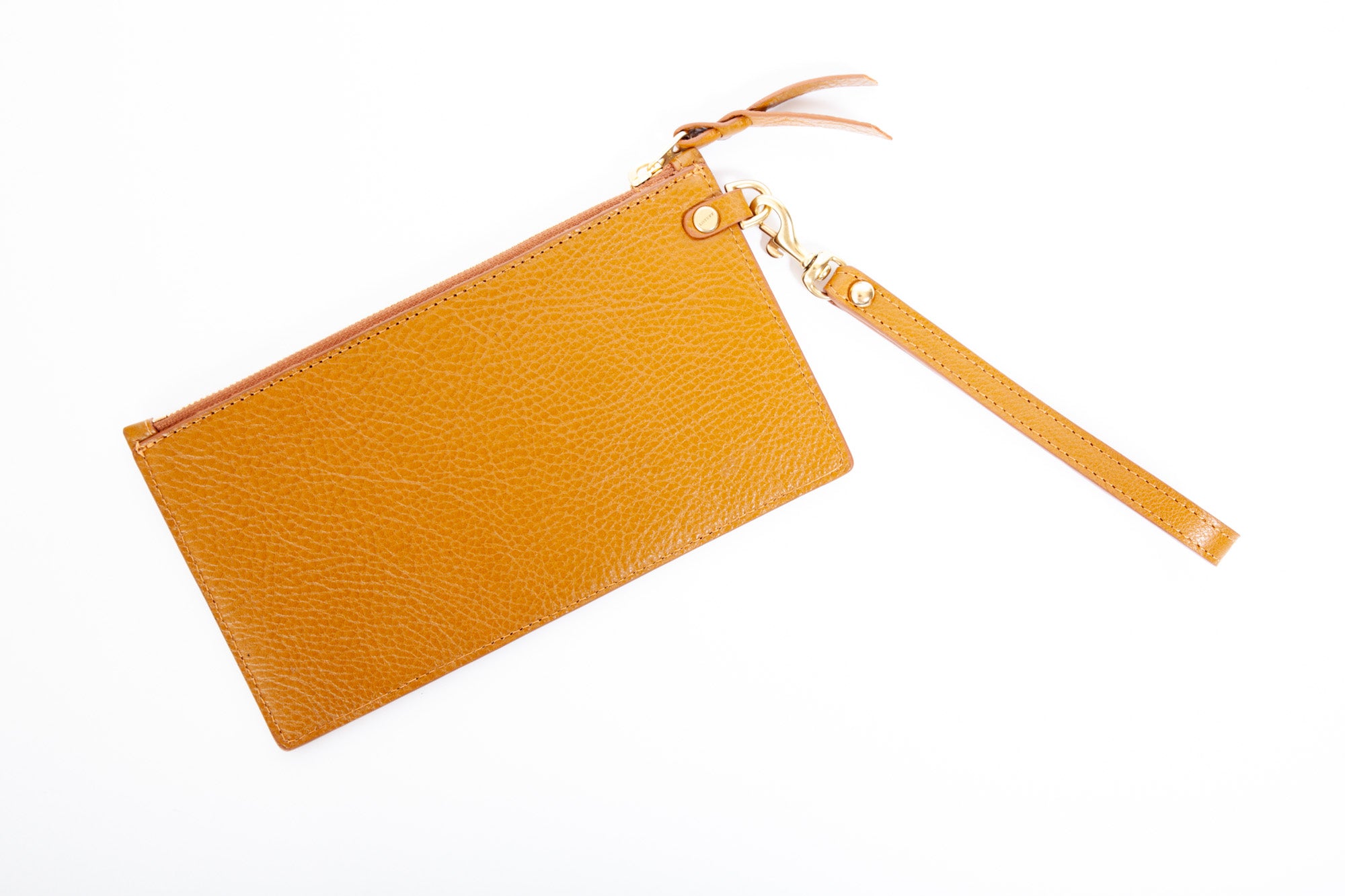 Leather Wristlet Wallet Cumin