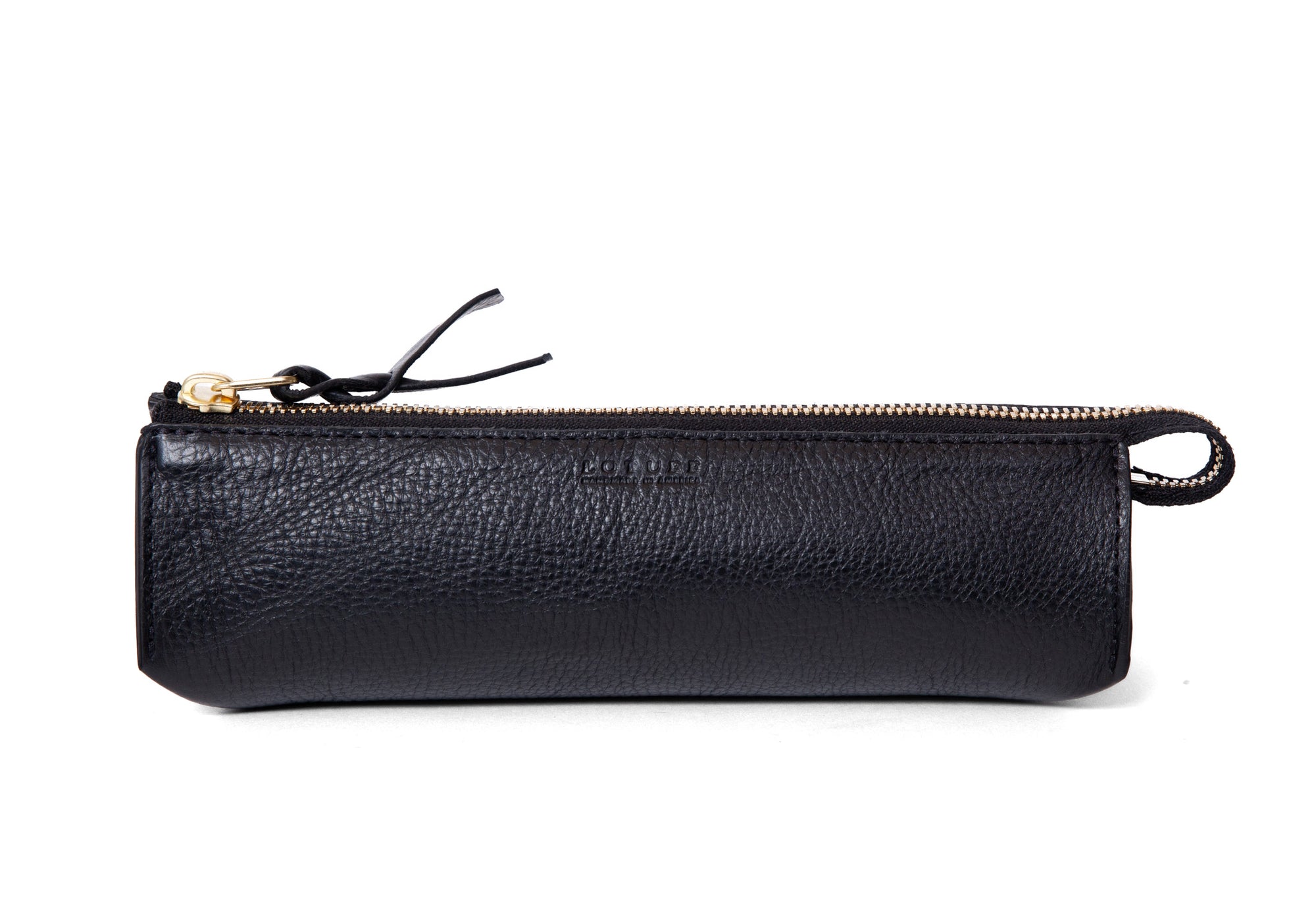 Front of Leather Pencil Case Black