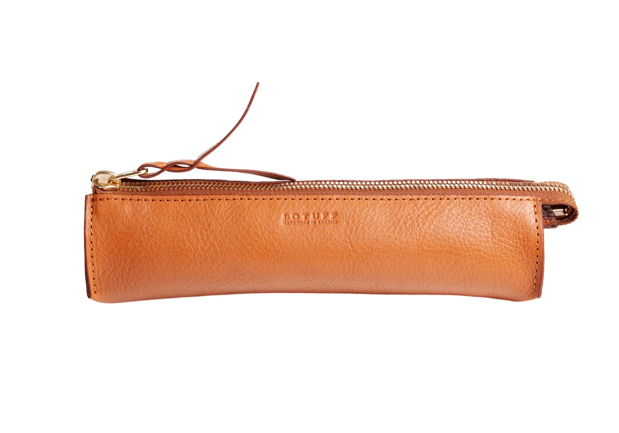 Front  of Leather Pencil Case Camel
