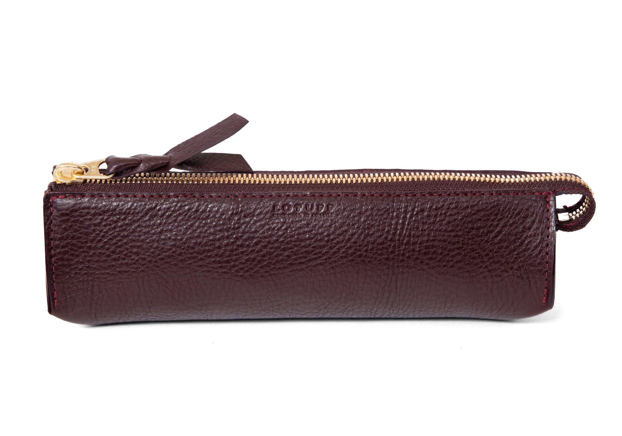 Front of Leather Pencil Case Cordovan