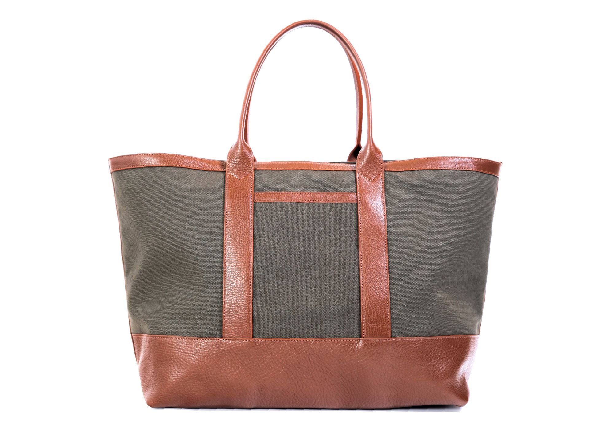 Canvas Working Tote Hunter's Green-Chestnut