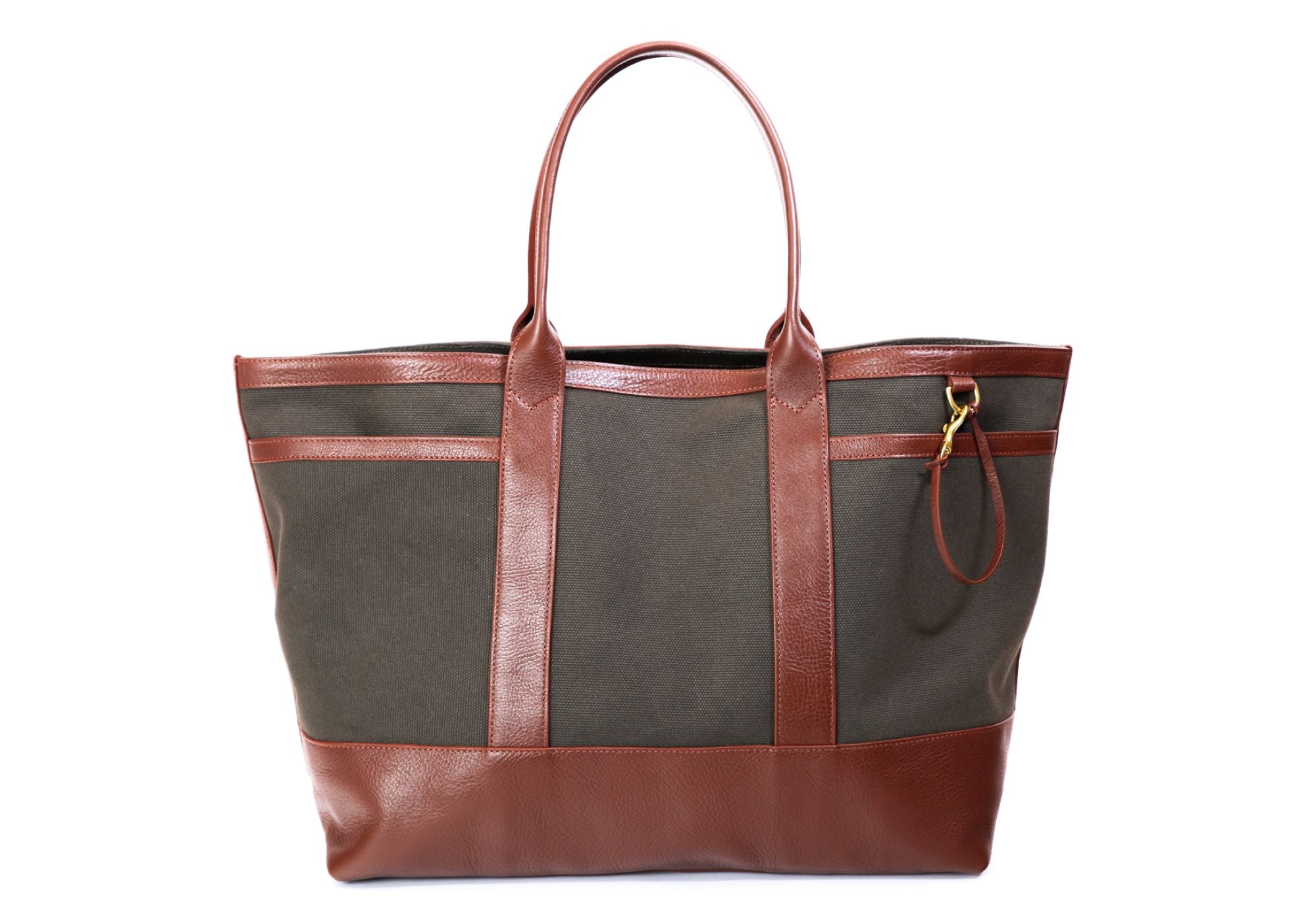 Canvas Working Tote Hunter's Green-Chestnut