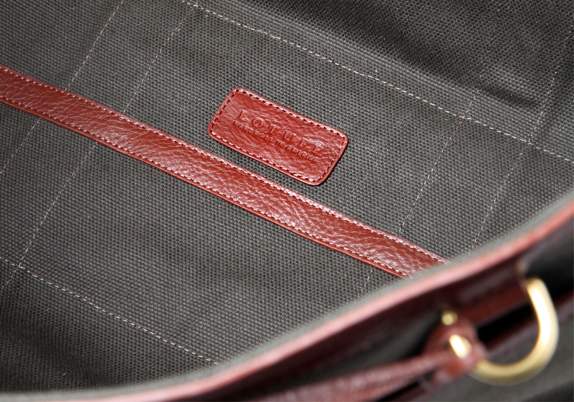 Canvas Working Tote Hunter's Green-Chestnut