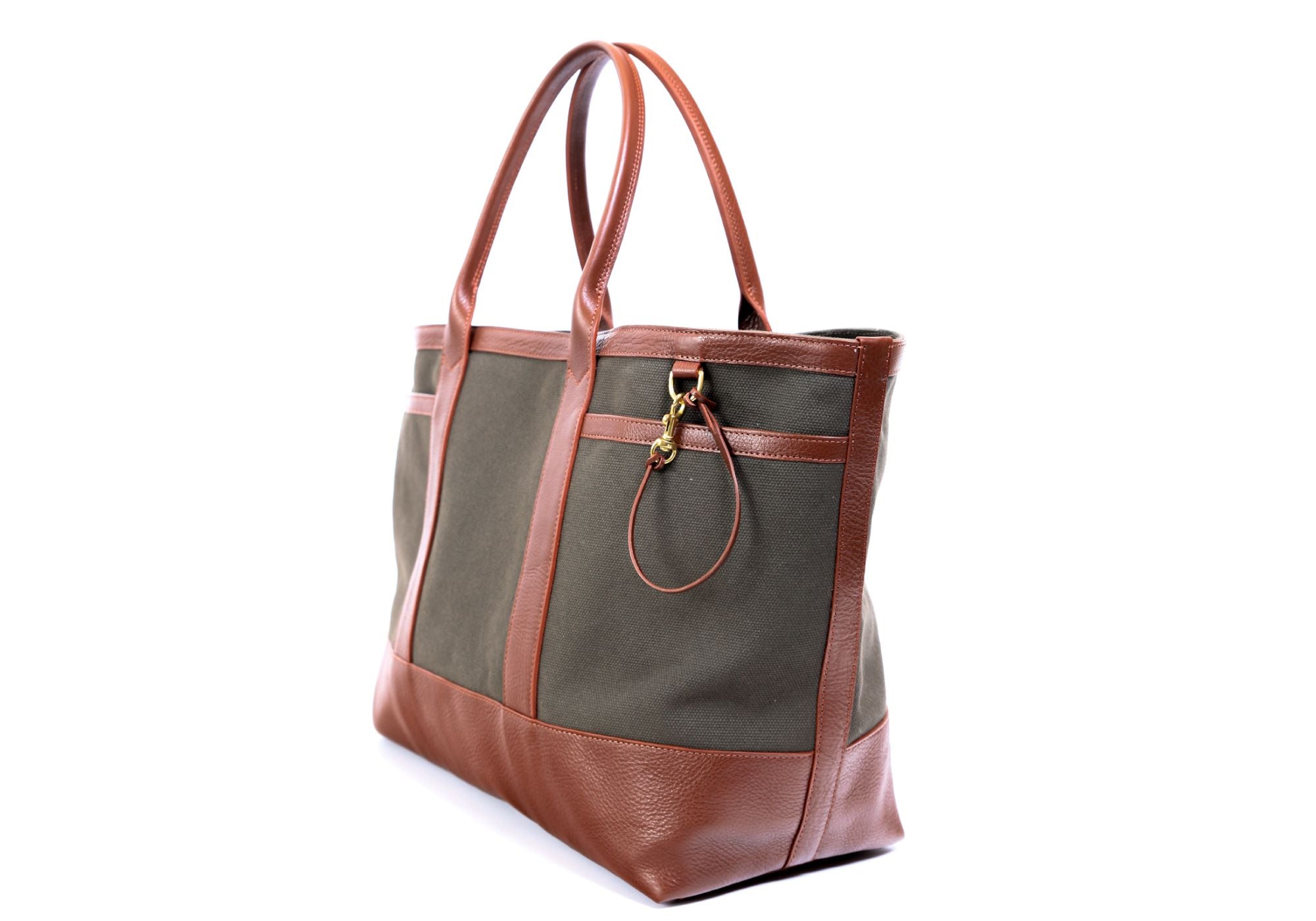 Canvas Working Tote Hunter's Green-Chestnut