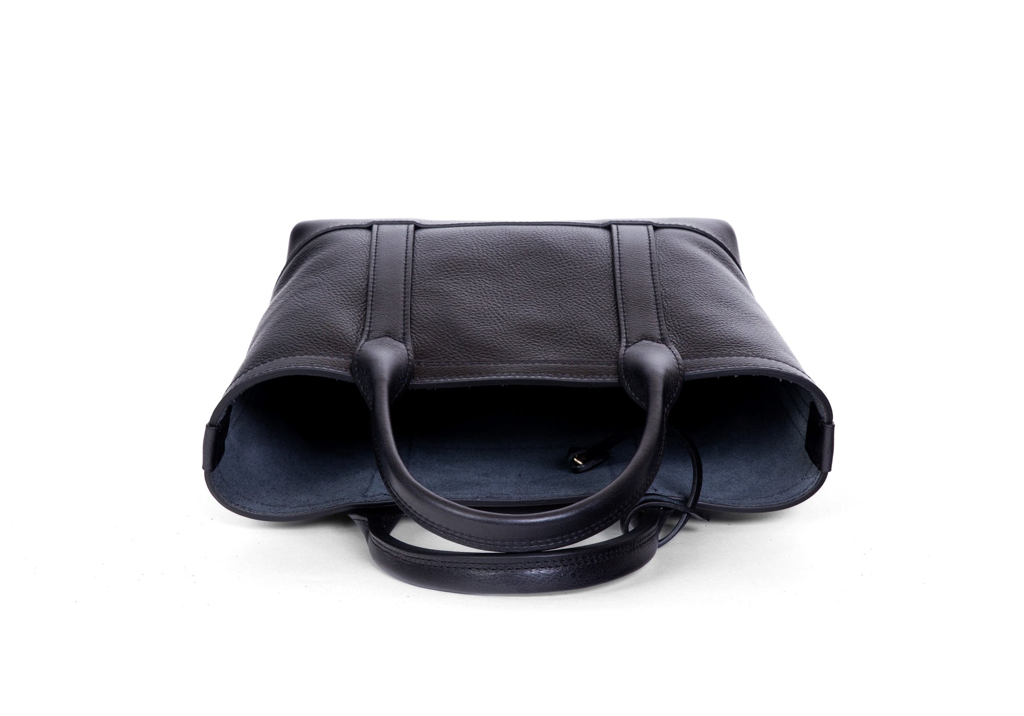 Opening of Leather Mini Tote Black