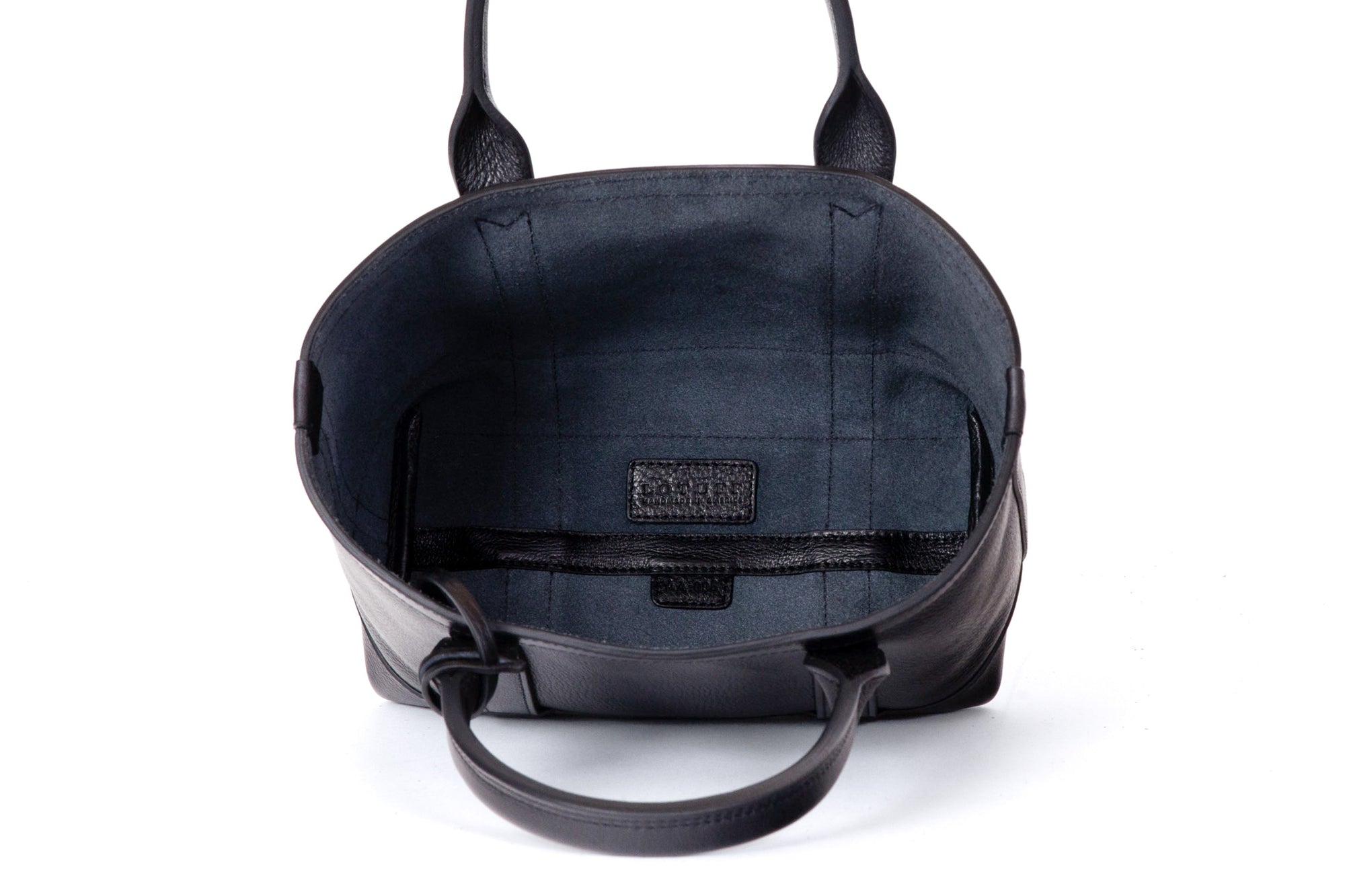 Bottom of Leather Mini Tote Black