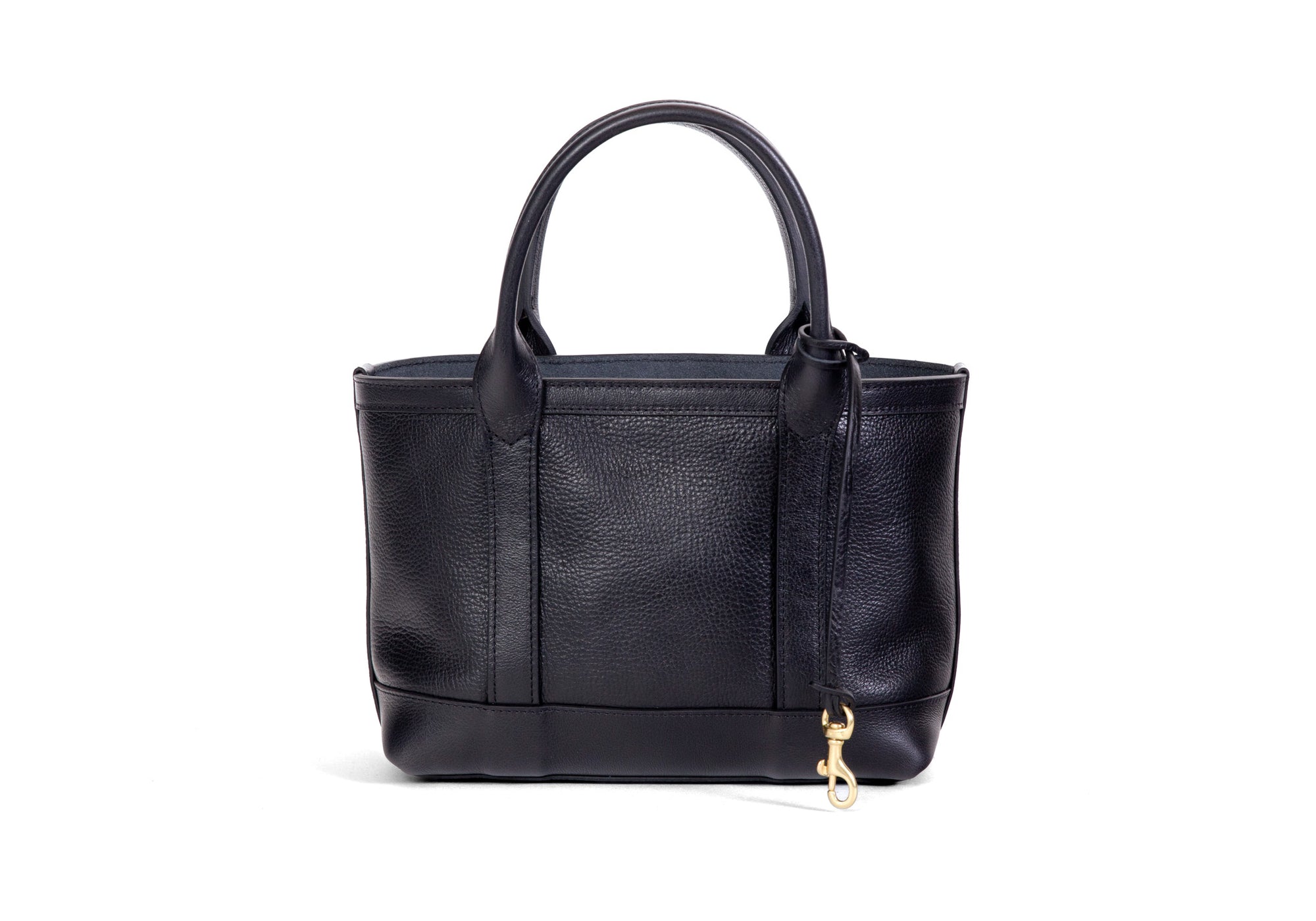 Back of Leather Mini Tote Black