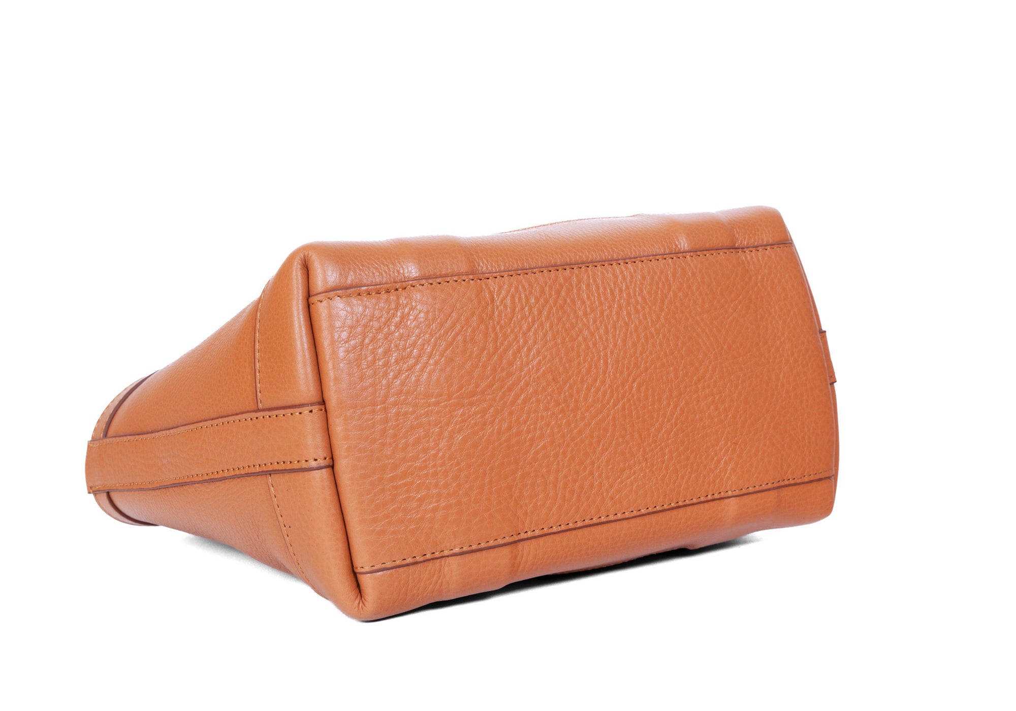 Bottom  of Leather Mini Tote Camel