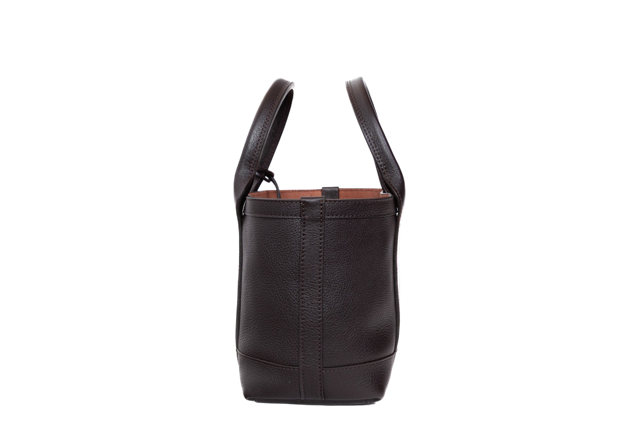 Side of Leather Mini Tote Chocolate