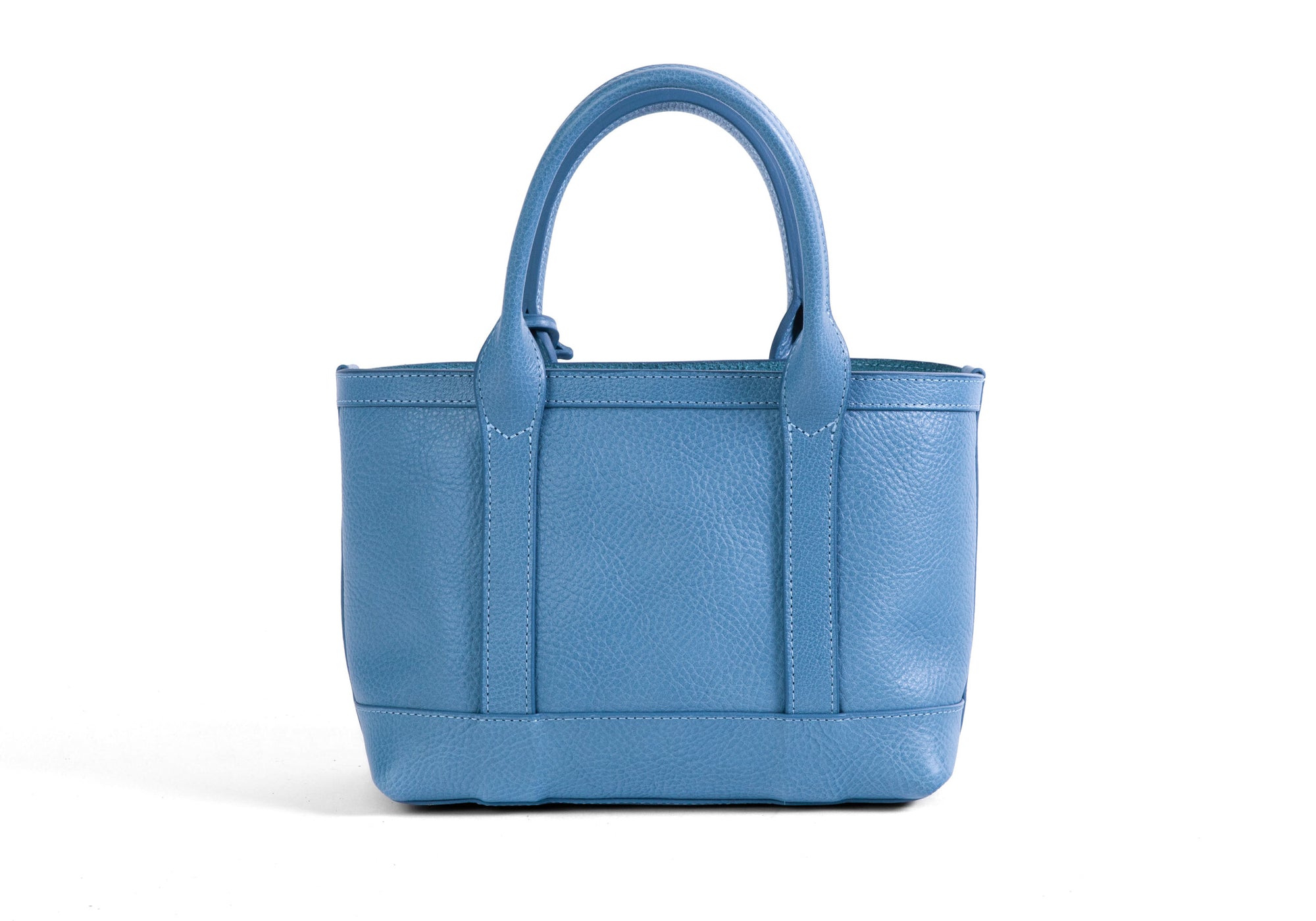 Back of Leather Mini Tote Glacier