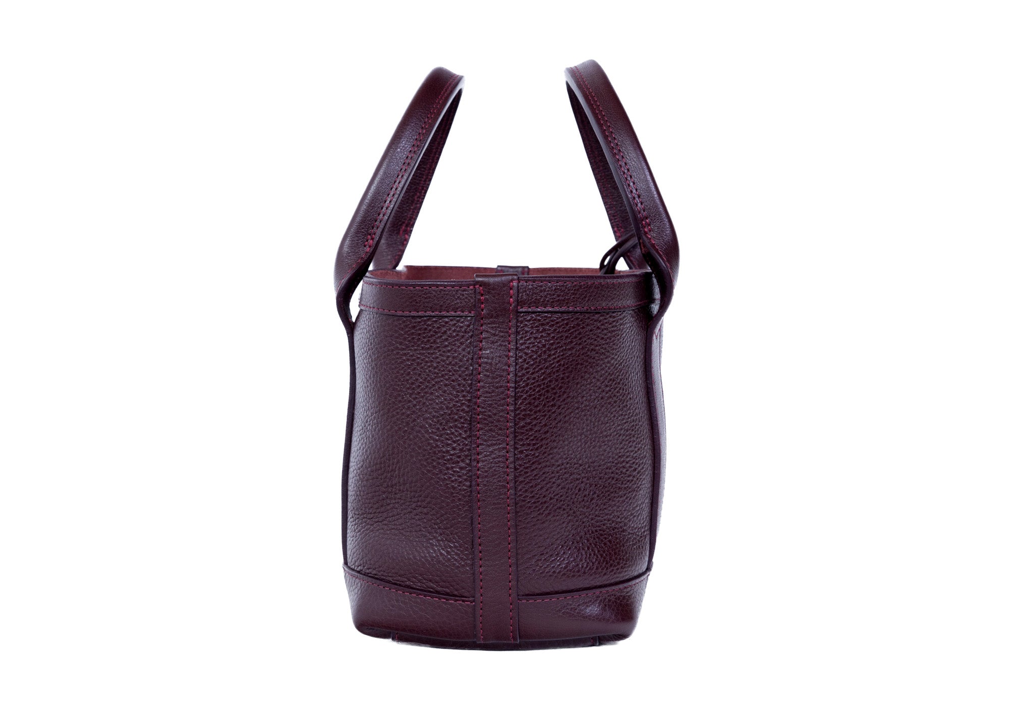 Side of Leather Mini Tote Cordovan