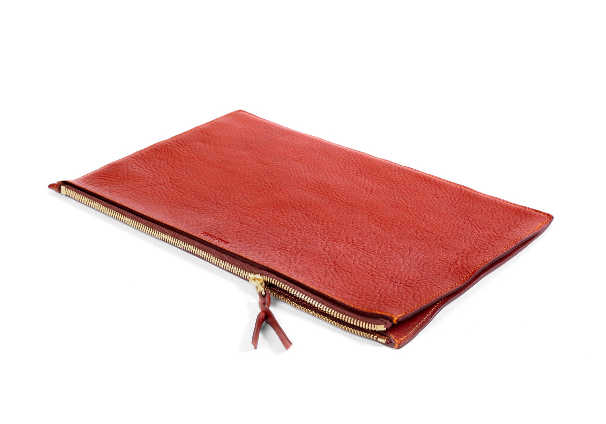 Zipper of No. 13 Pouch Saddle Tan