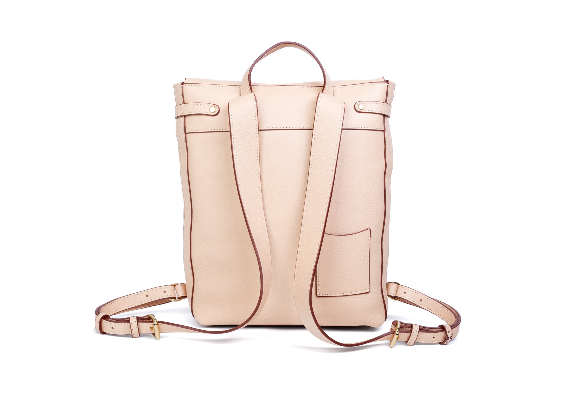 Back of Leather No. 5 Knapsack Natural