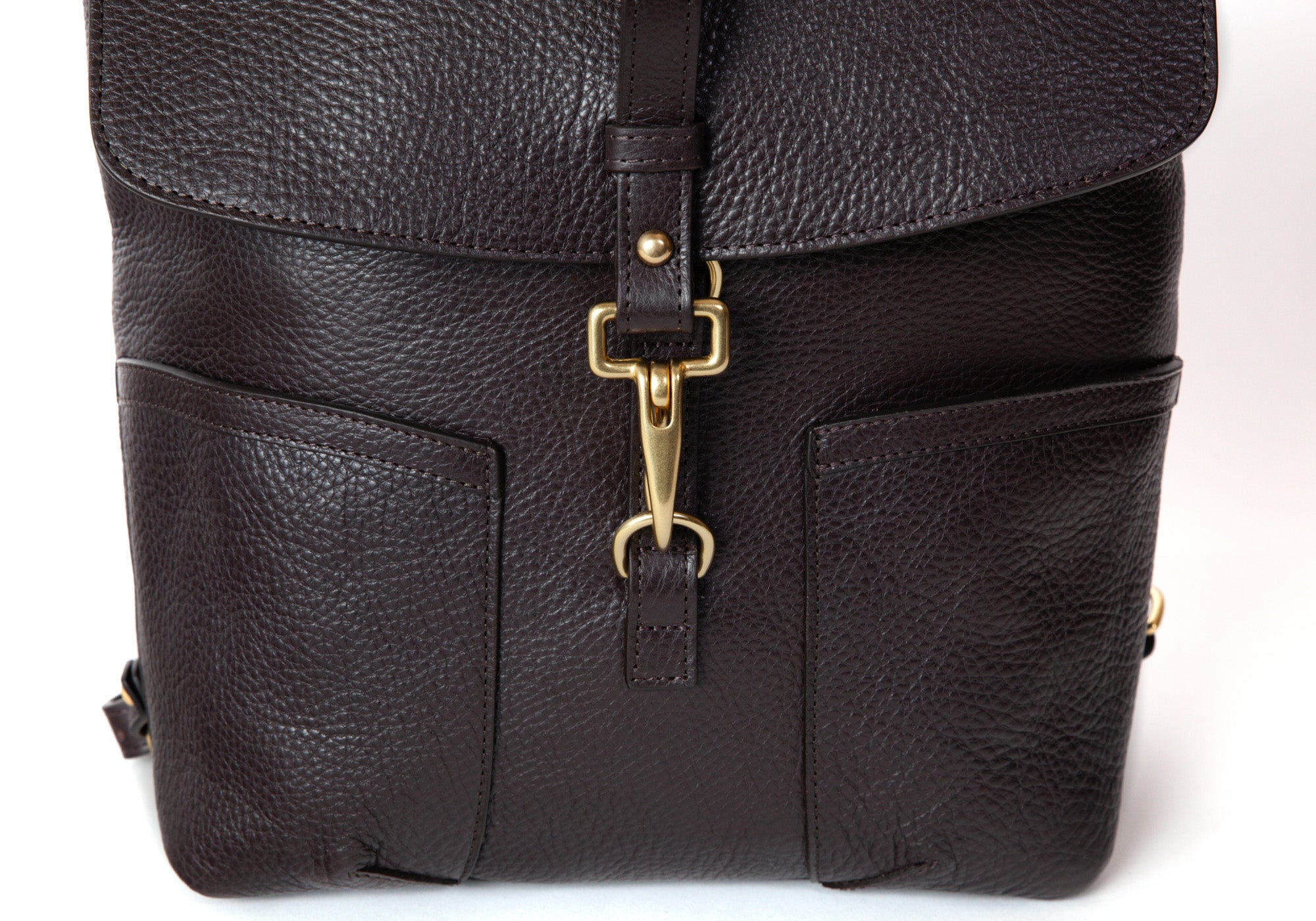 Leather No. 5 Knapsack Chocolate