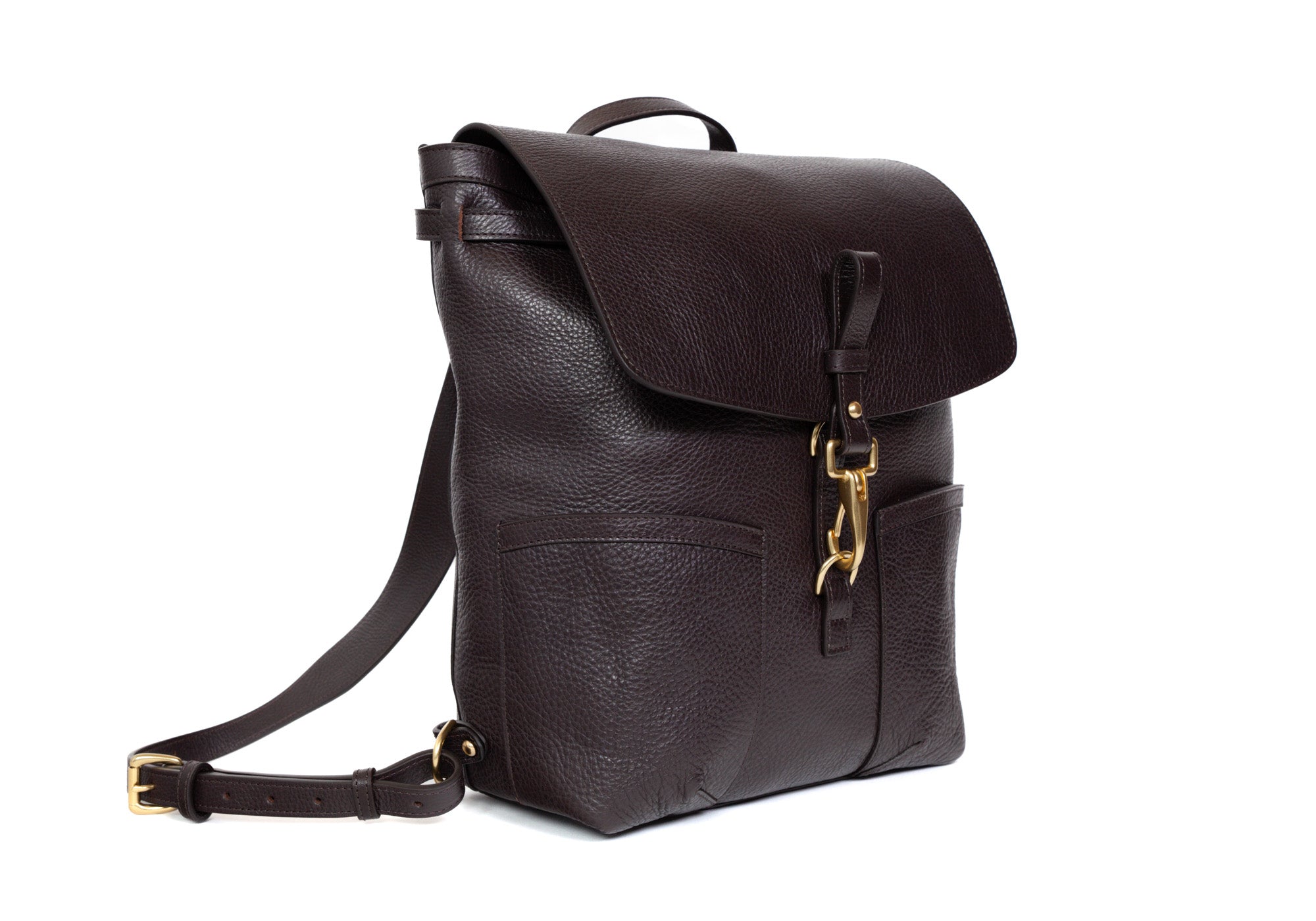 Leather No. 5 Knapsack Chocolate