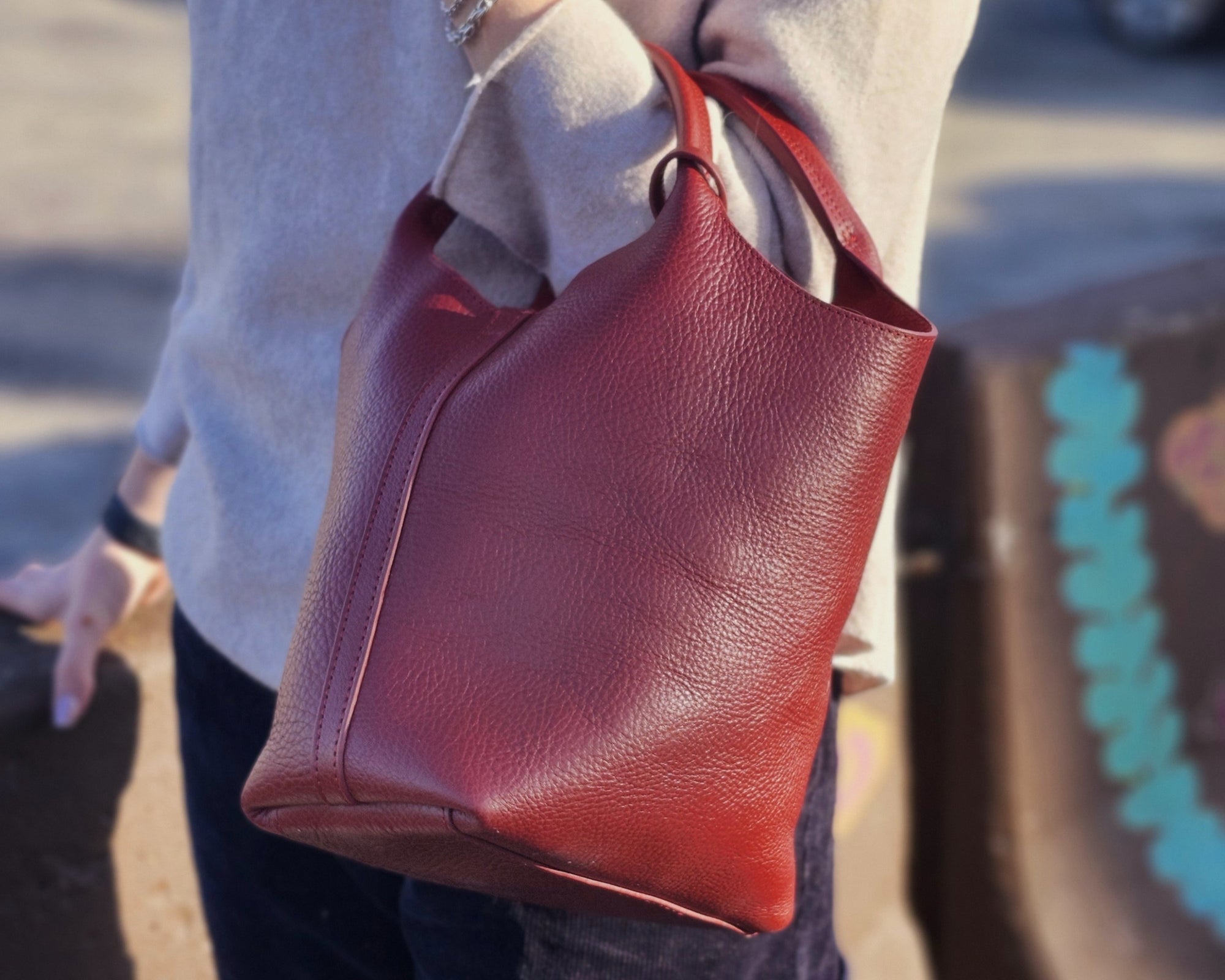 Lifestyle of The One-Piece Bag Red