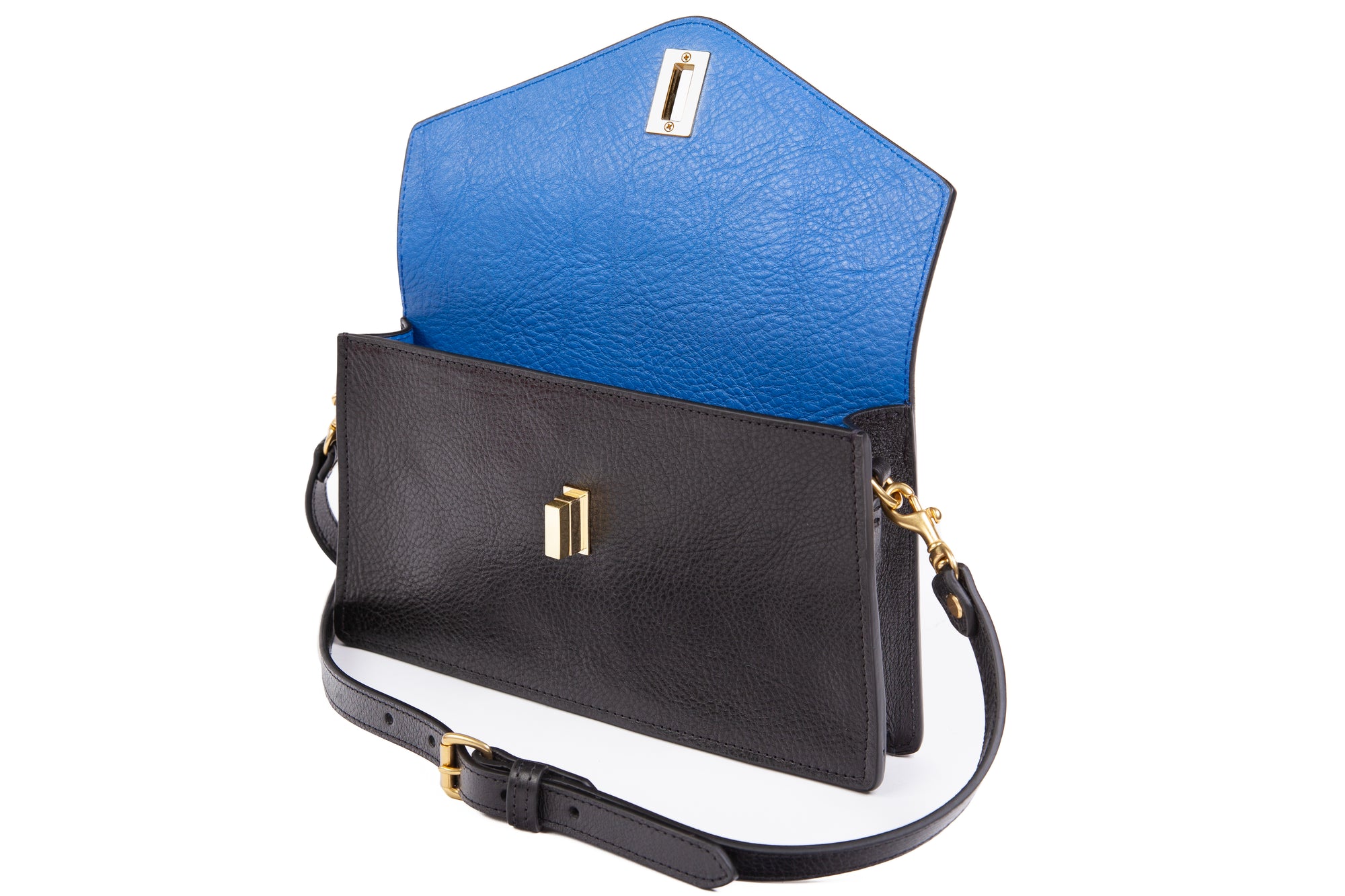 The Vincent Clutch Black/Electric Blue