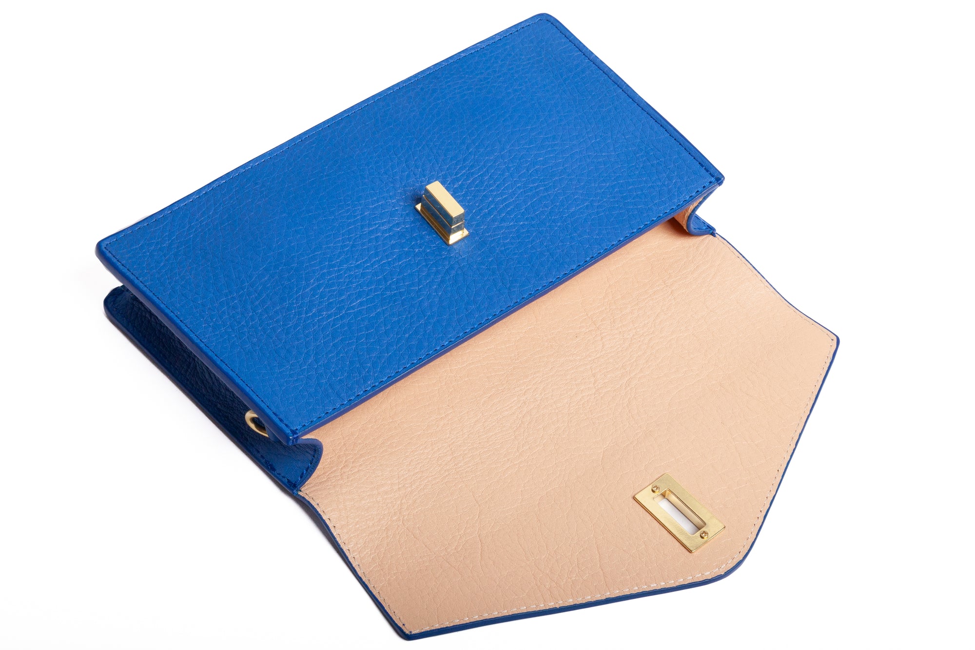 The Vincent Clutch Electric Blue/Natural