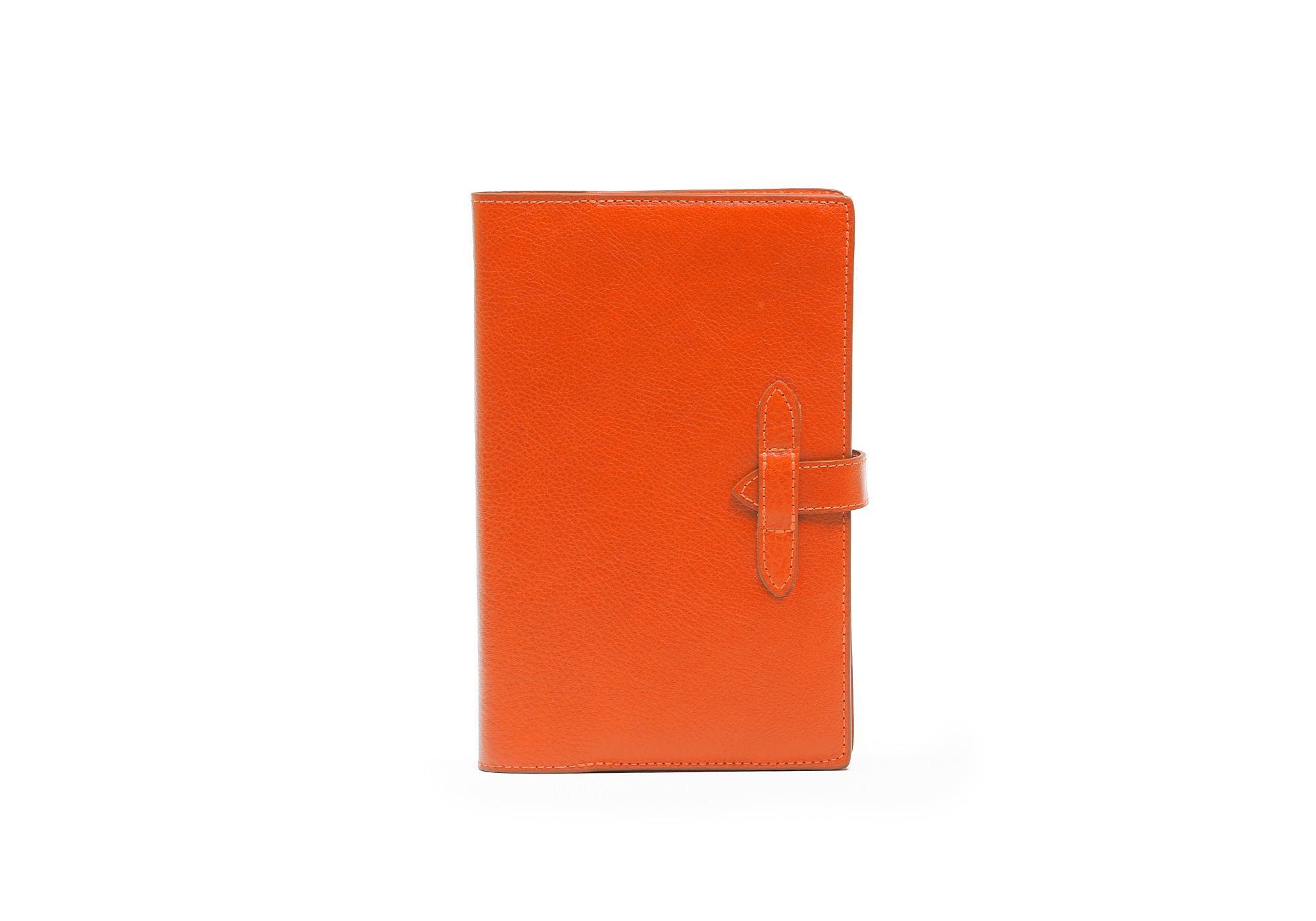 Front View of Leather Travel Journal Orange