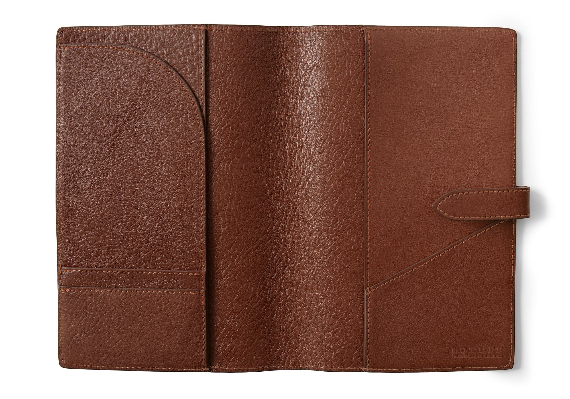 Top of Leather Travel Journal Chestnut