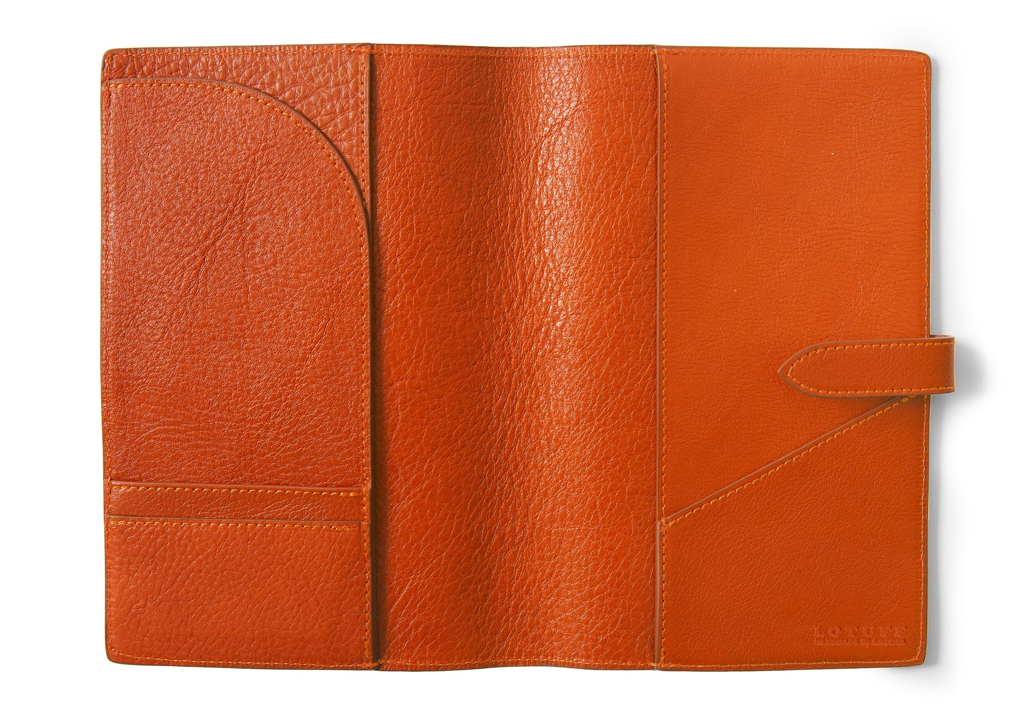 Top of Leather Travel Journal Orange