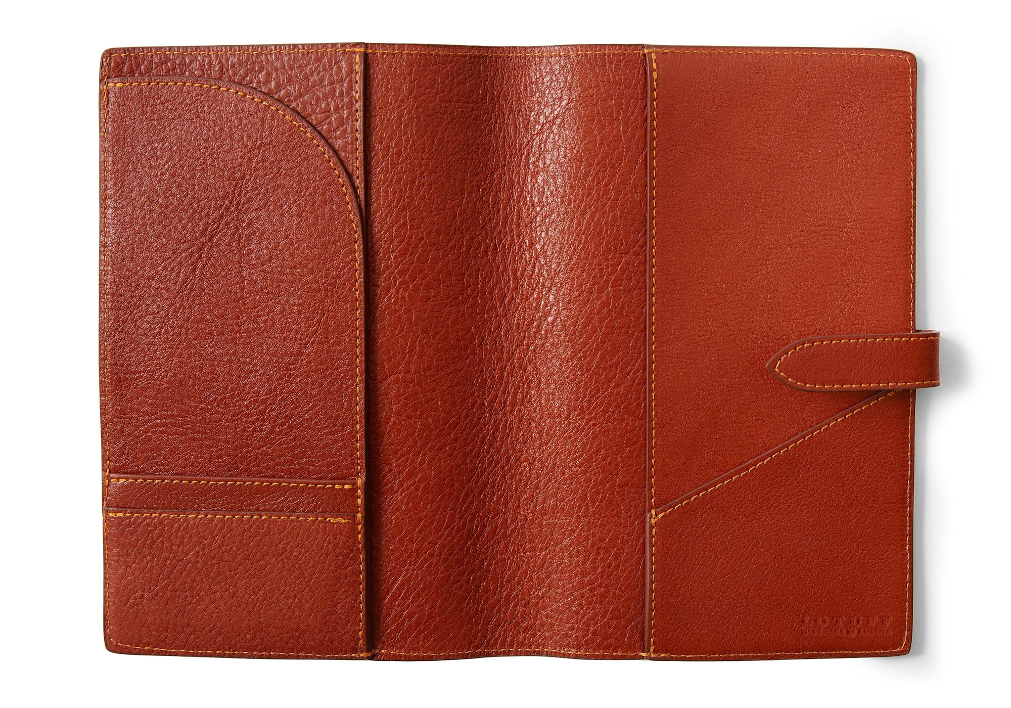 Top of Leather Travel Journal Saddle Tan