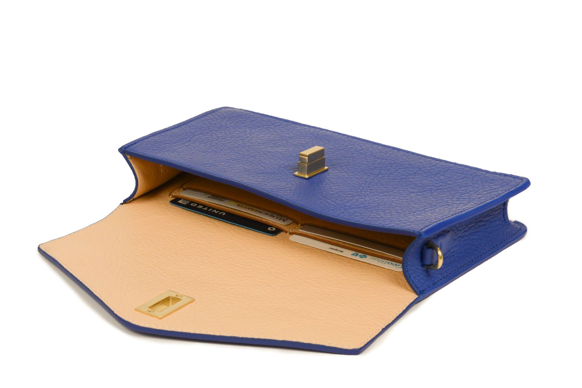 Open of The Vincent Clutch Electric Blue/Natural
