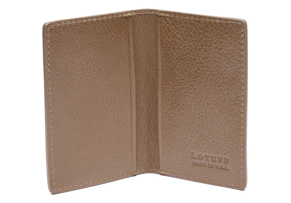 Leather Folding Card Wallet Clay