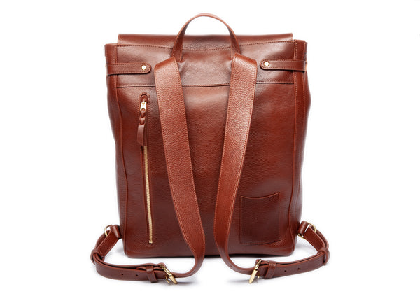 Leather Knapsack - Handmade Leather Bag