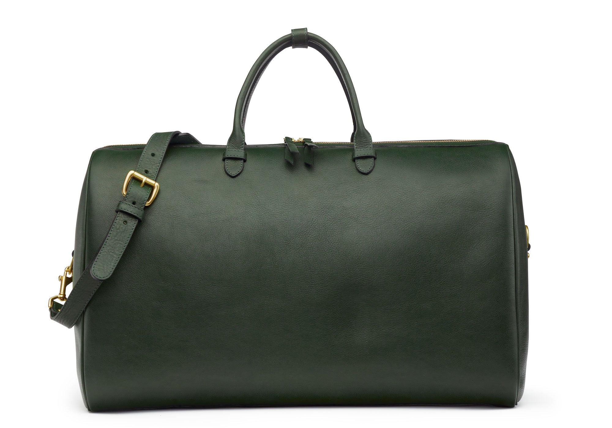 Green leather weekender bag Clearance