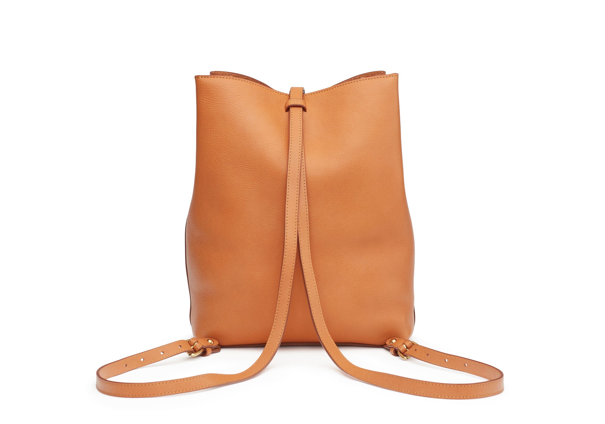 camel leather shoulder backpack The Sling Backpack