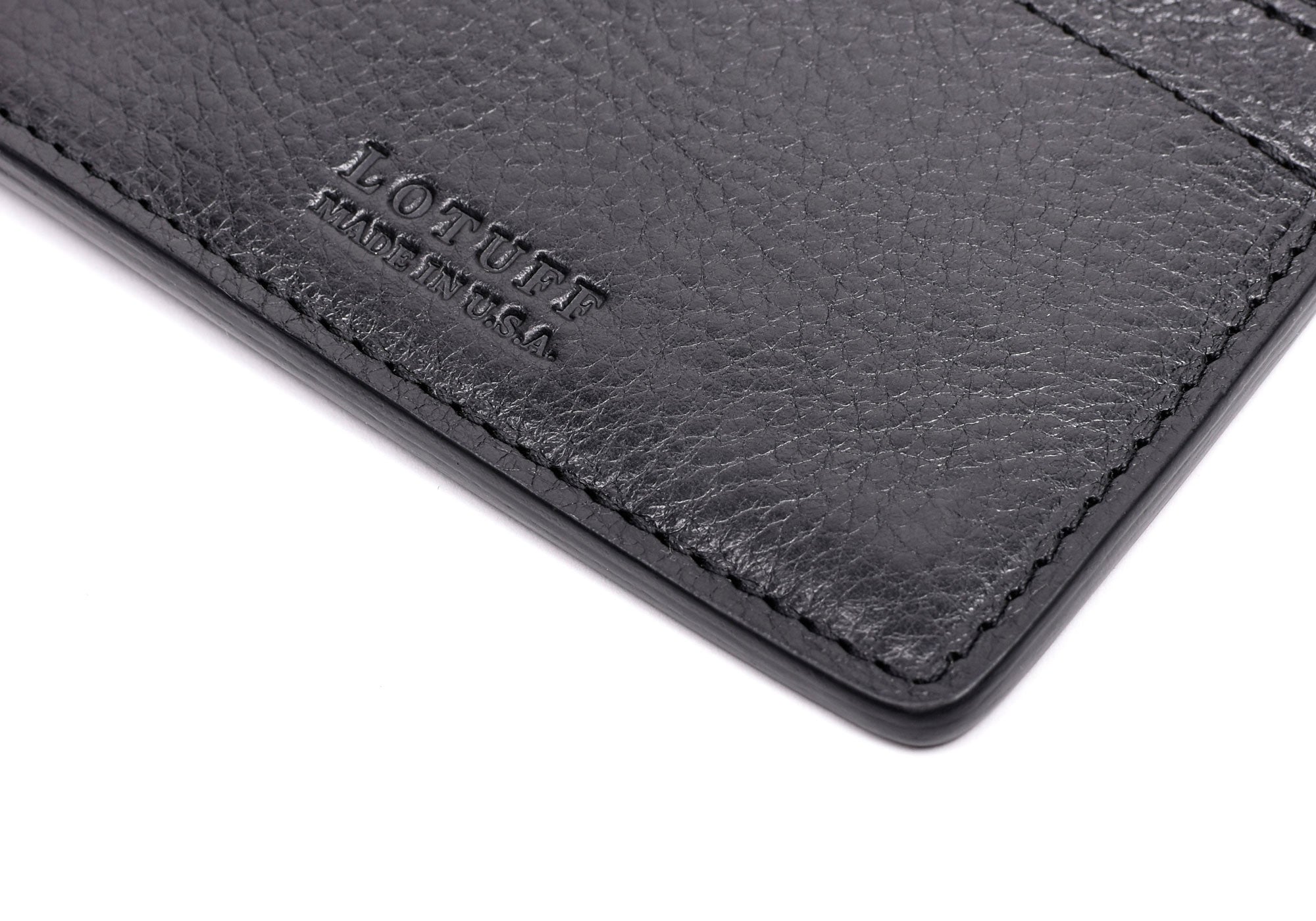 Side View of Zipper Credit Card Wallet Black