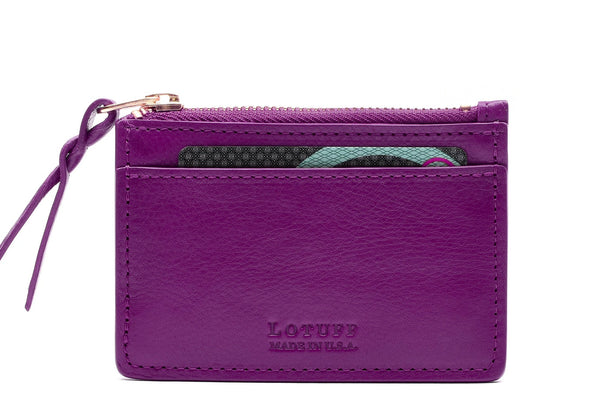 Zipper Credit Card Wallet - Handmade Leather Wallet and Pouch