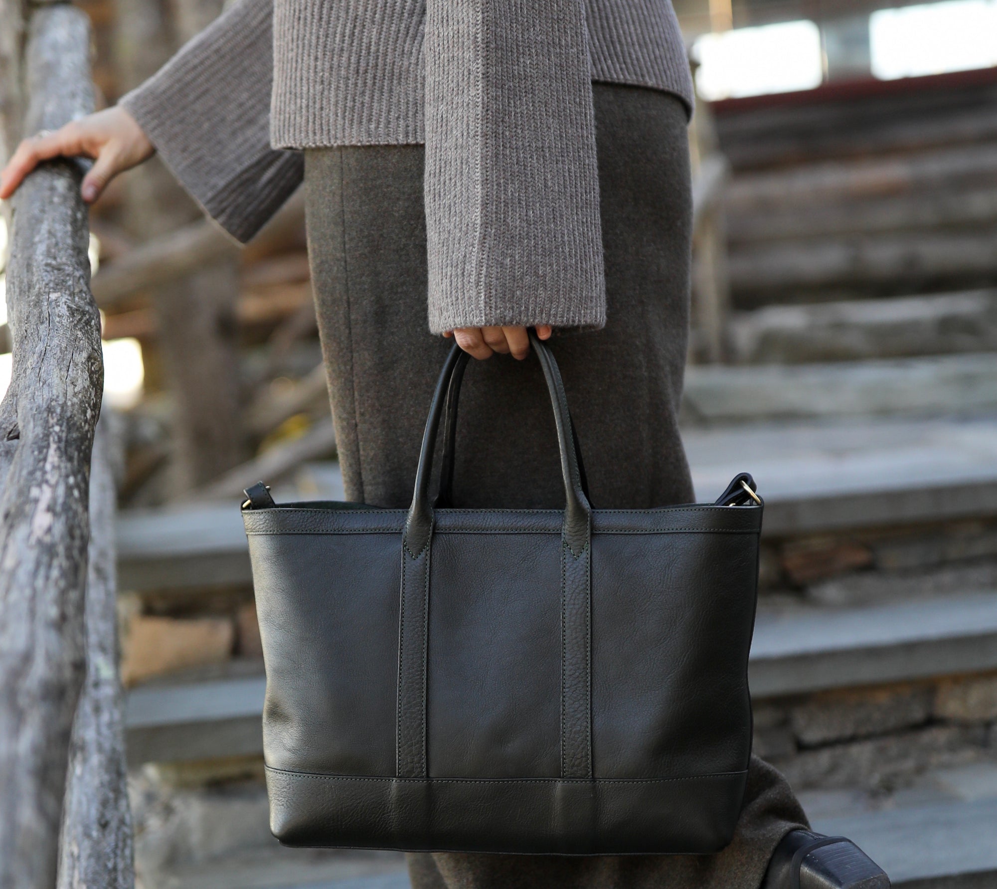 Leather Small Tote Lifestyle