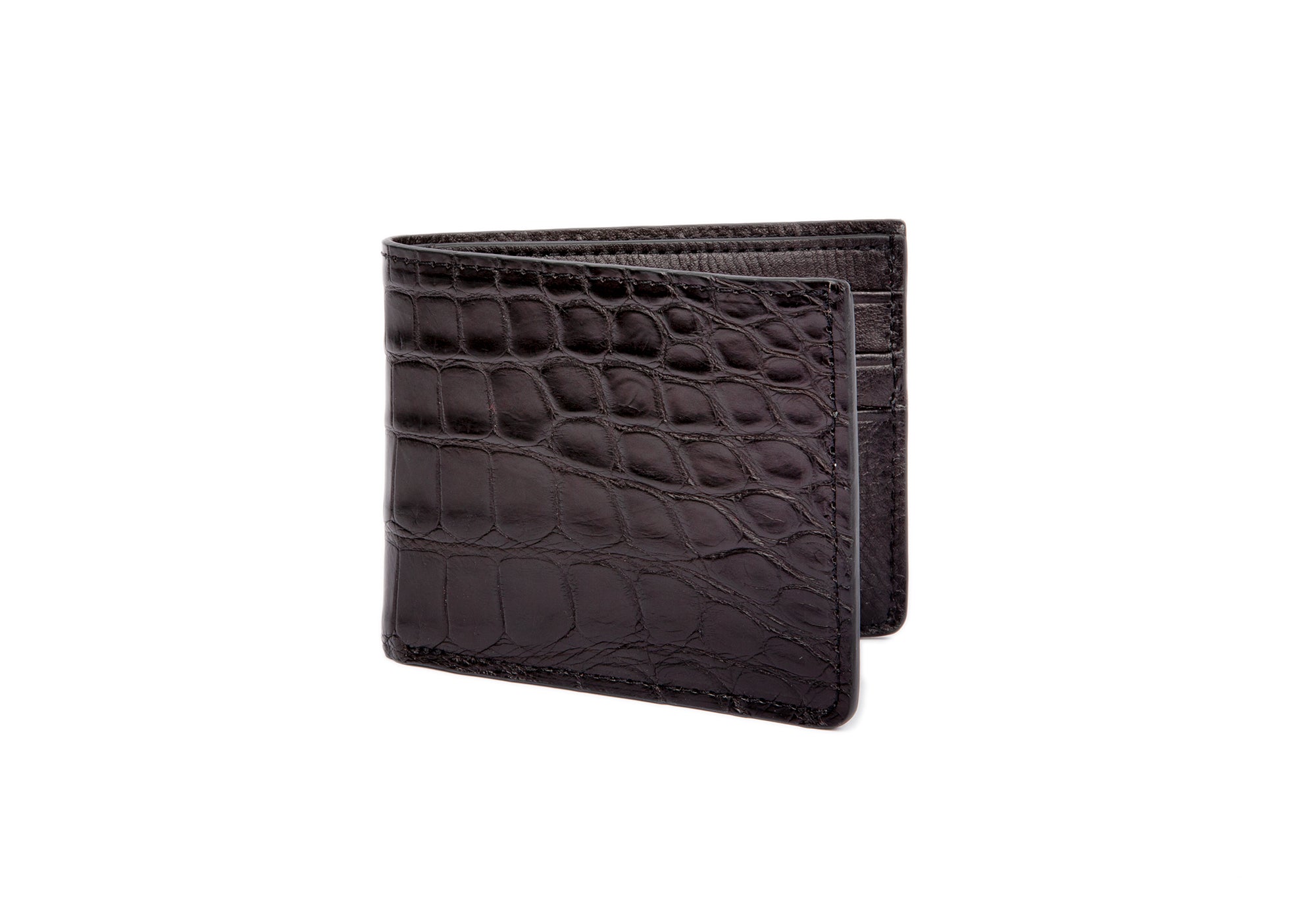 Black Vegan Alligator Leather Bifold Wallet – Urban Desert Brands