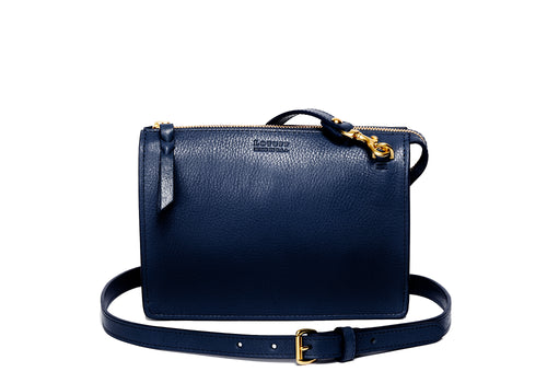 Leather small bag Fauré Le Page Blue in Leather - 32984736