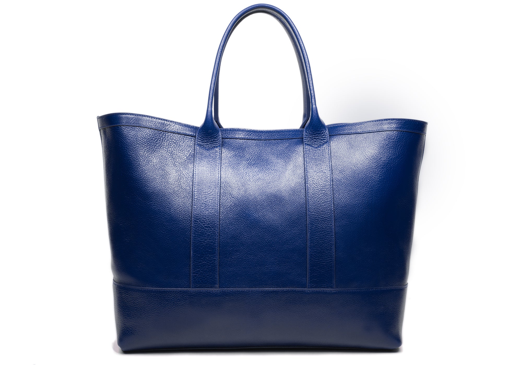 Fauré Le Page Leather-Trimmed Coated Canvas Tote - Blue Totes