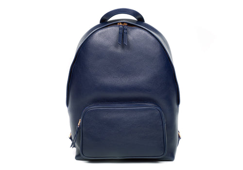 blue leather backpack purse Lungarno Our Classic Backpack 2.0 enjoys all the features of our best selling Classic Backpack but with the added benefit of two external water bottle holders with a waterproof lining. Mellow Leather Backpack Dress Blue