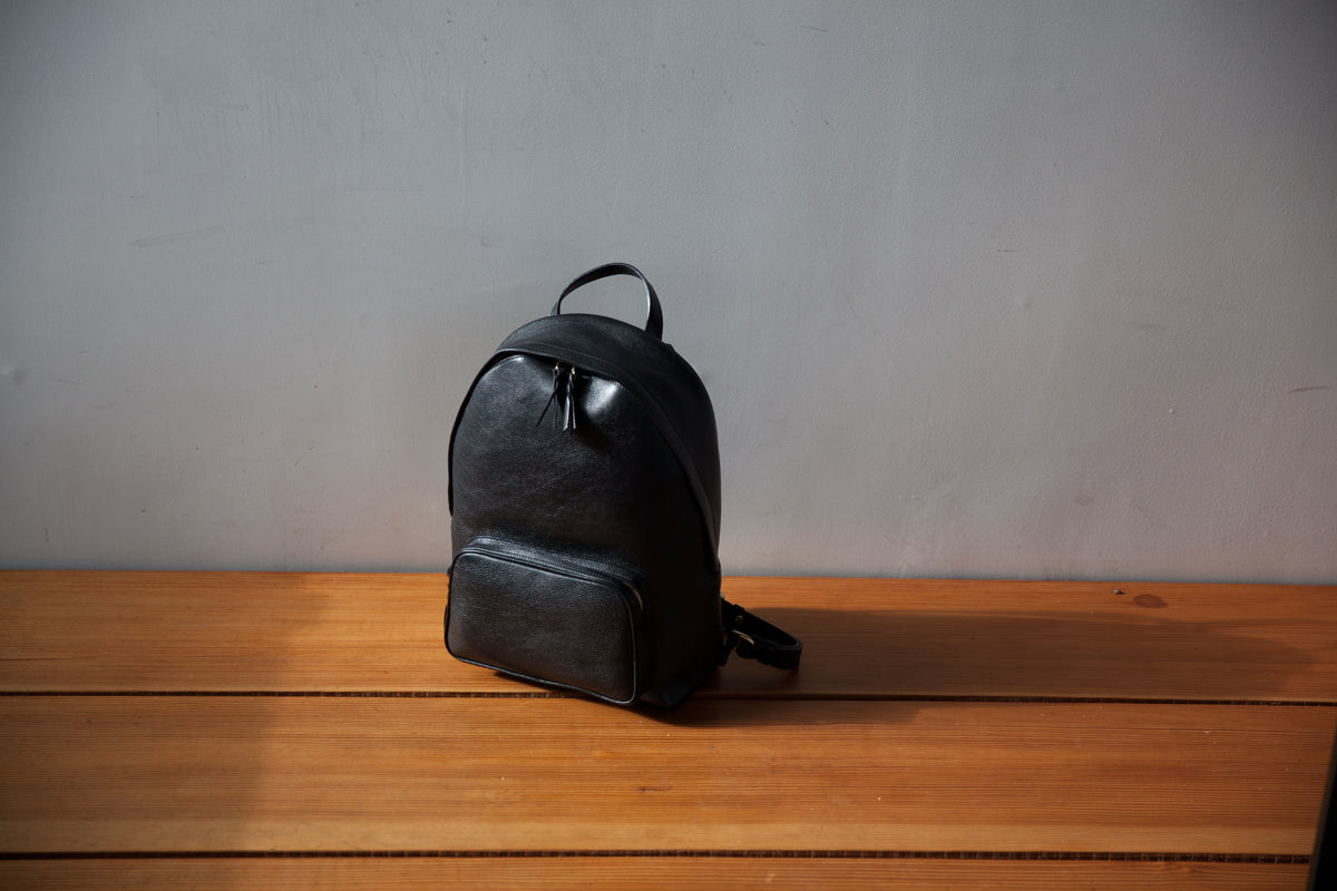 Leather Zipper Backpack Lifestyle