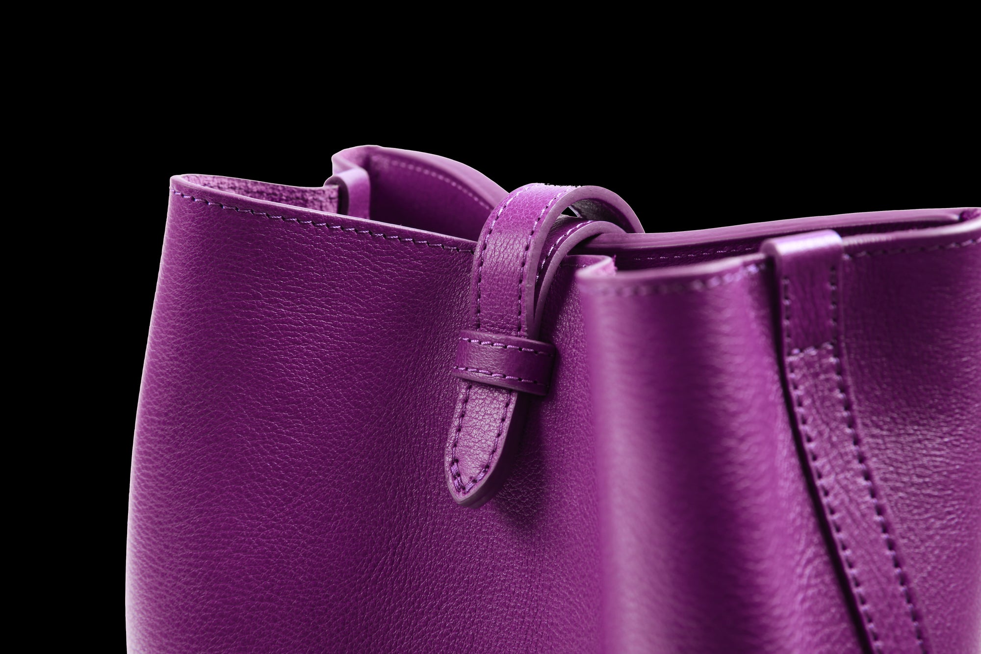 Closeup View of The Mini Sling Backpack Orchid