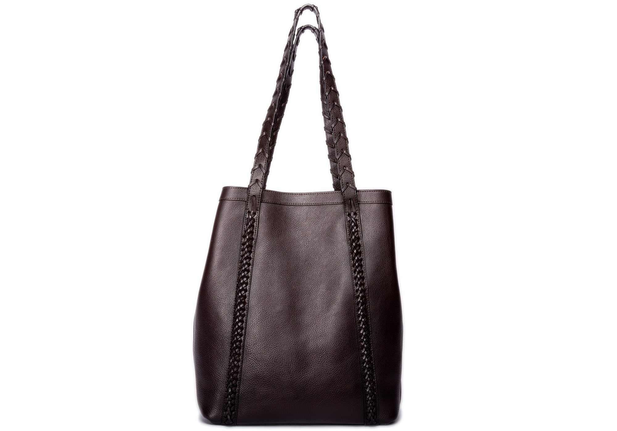 Braided Angle Tote - Handmade Leather Tote Bags