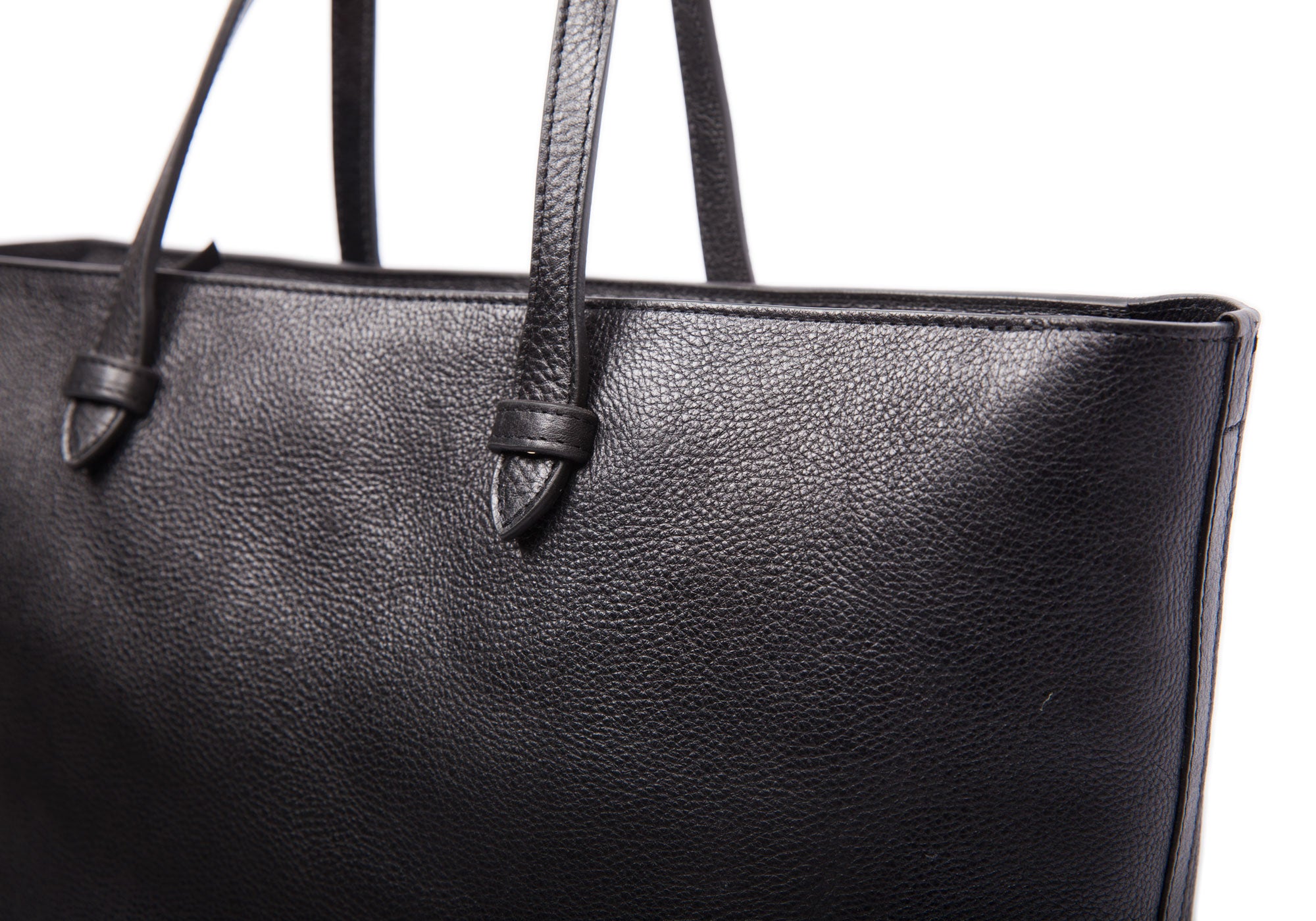 The Archetypal | Leather Tote Crocodile | Women's Big Leather Tote (Black)