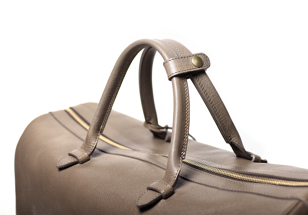 Top Leather Handle of No. 10 Weekender Bag Clay