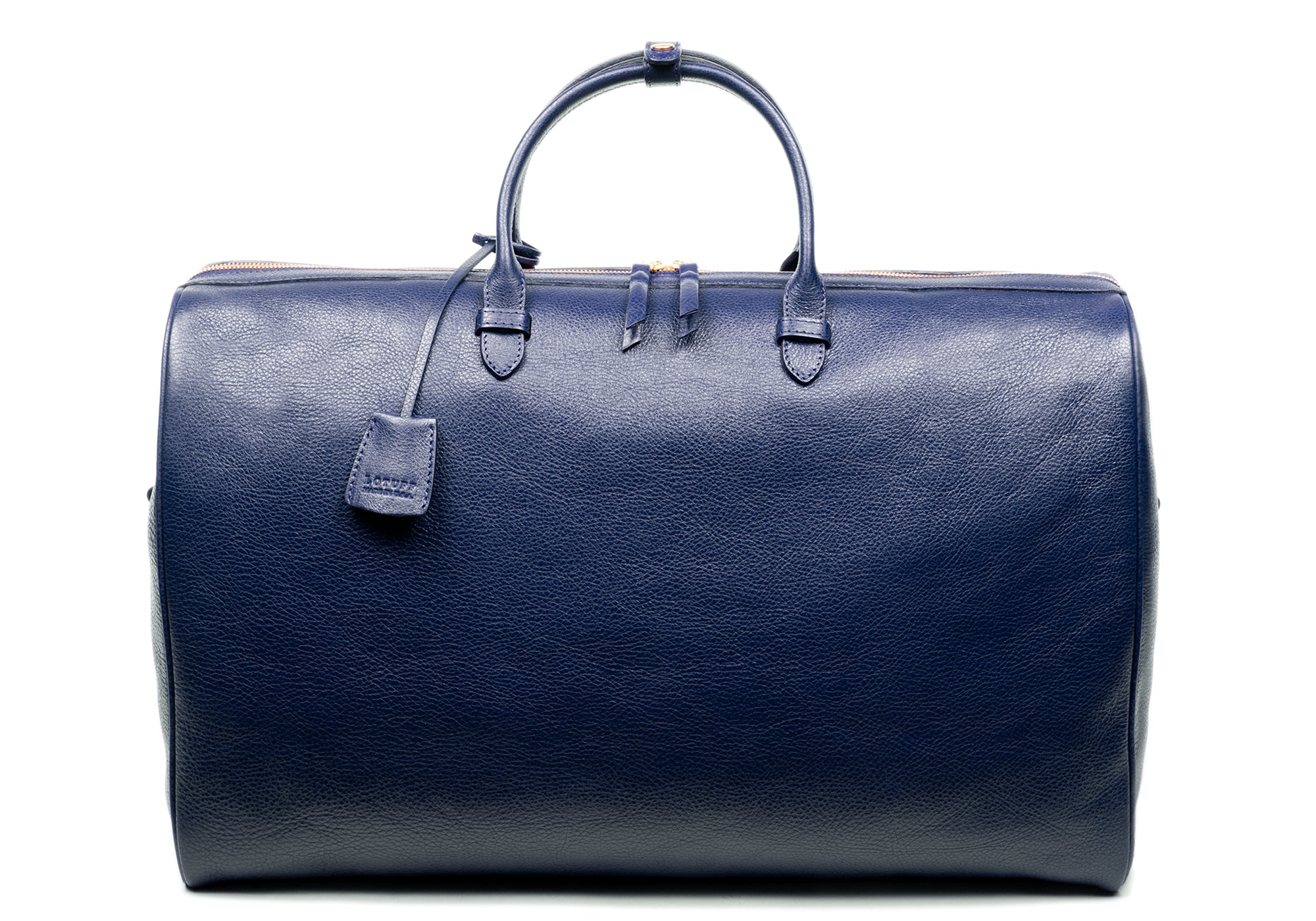 Blue leather weekend bag Clearance
